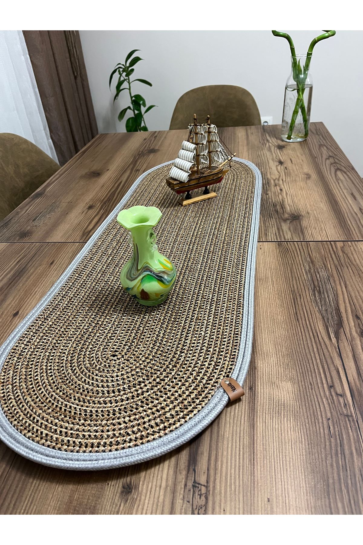 35x100 Runner Hasır Amerikan Servis ,yemek ,servisi , Çeyizlik, Hediyelik , Sunumluk