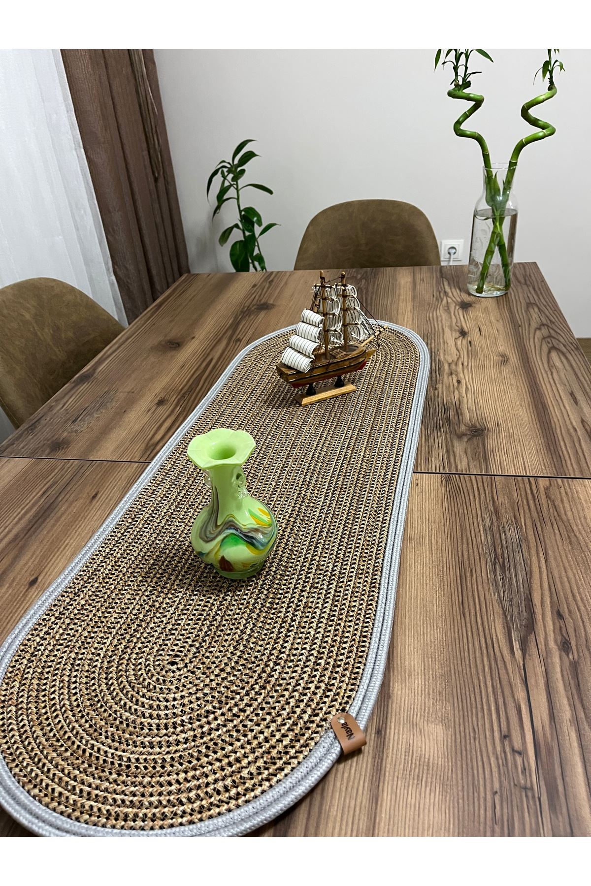 35x100 Runner Hasır Amerikan Servis ,yemek ,servisi , Çeyizlik, Hediyelik , Sunumluk