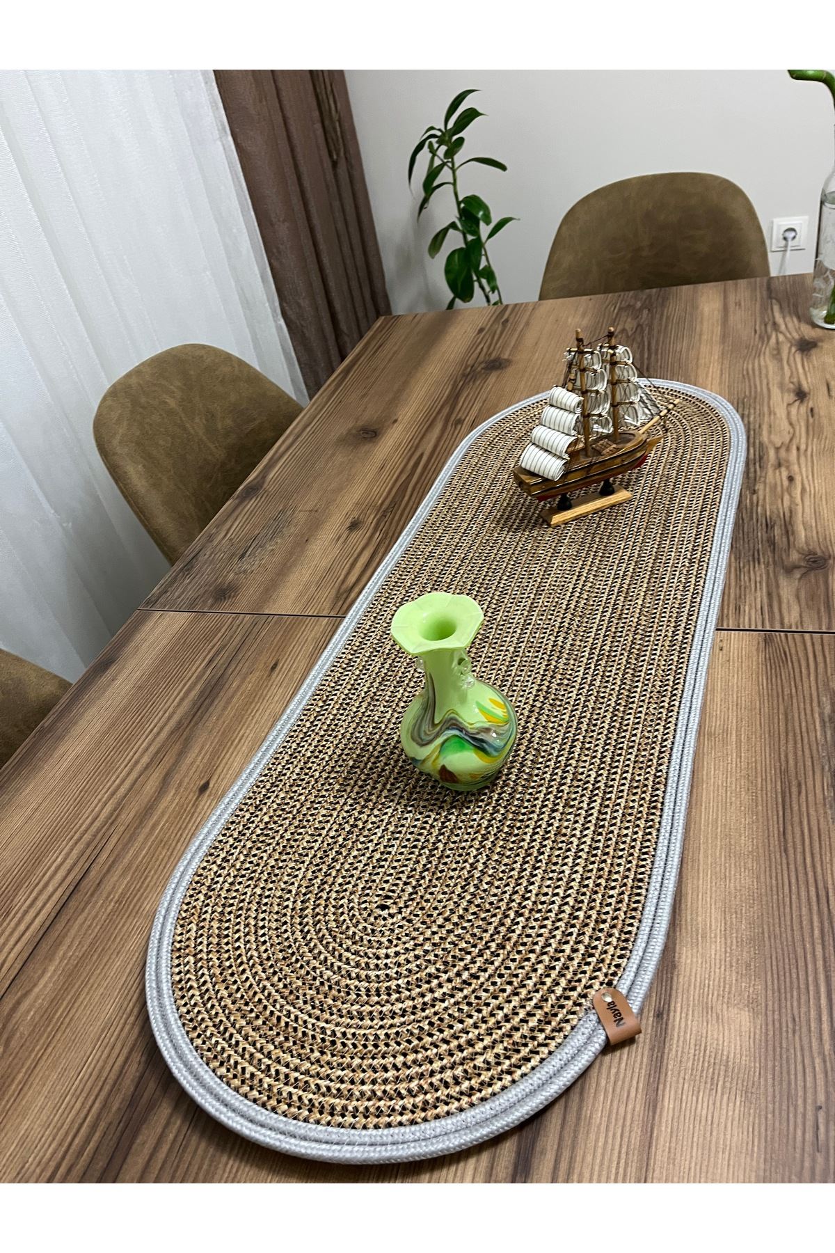 35x100 Runner Hasır Amerikan Servis ,yemek ,servisi , Çeyizlik, Hediyelik , Sunumluk