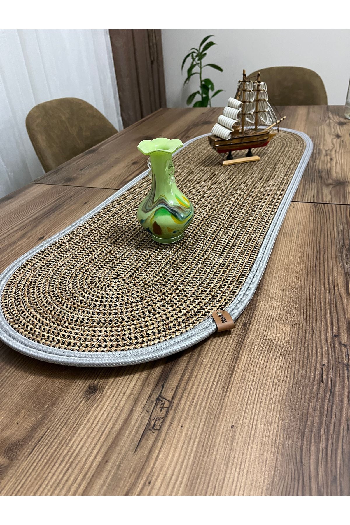 35x100 Runner Hasır Amerikan Servis ,yemek ,servisi , Çeyizlik, Hediyelik , Sunumluk