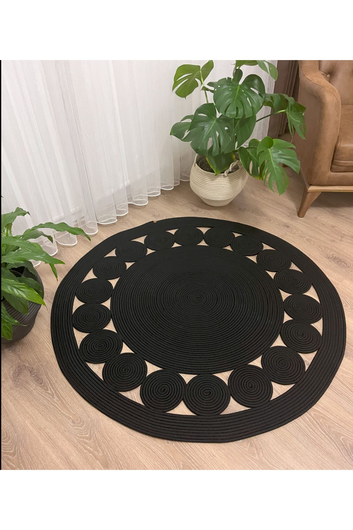 Hasır /jüt. Desenli, Dekoratif, Kilim, Salon,mutfak Halısı. Çeyizlik, Hediyelik, Siyahpapatya