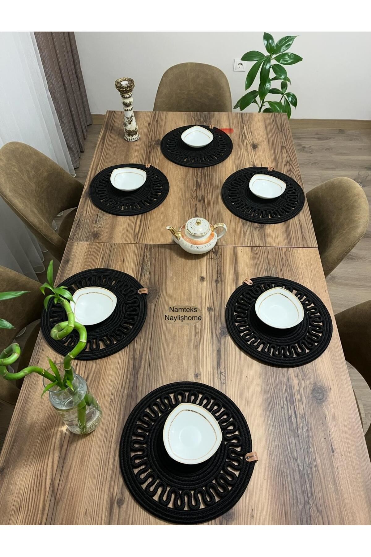 6 Adet 33x33 Jüt, Ameriken Servis, Masa Örtüsü, Supla Hediyelik,çeyizlik Gritirikotlu