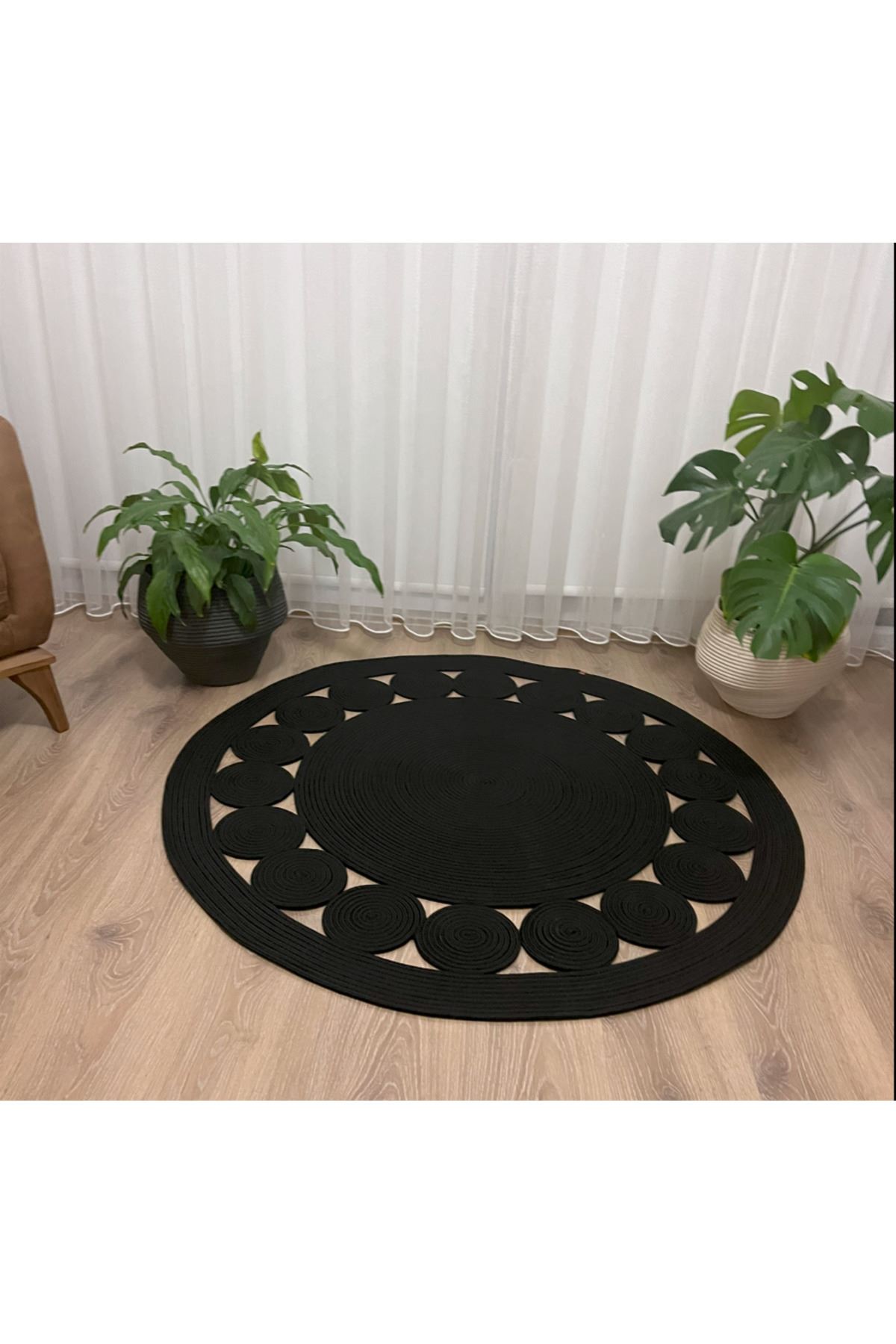 Hasır /jüt. Desenli, Dekoratif, Kilim, Salon,mutfak Halısı. Çeyizlik, Hediyelik, Siyahpapatya