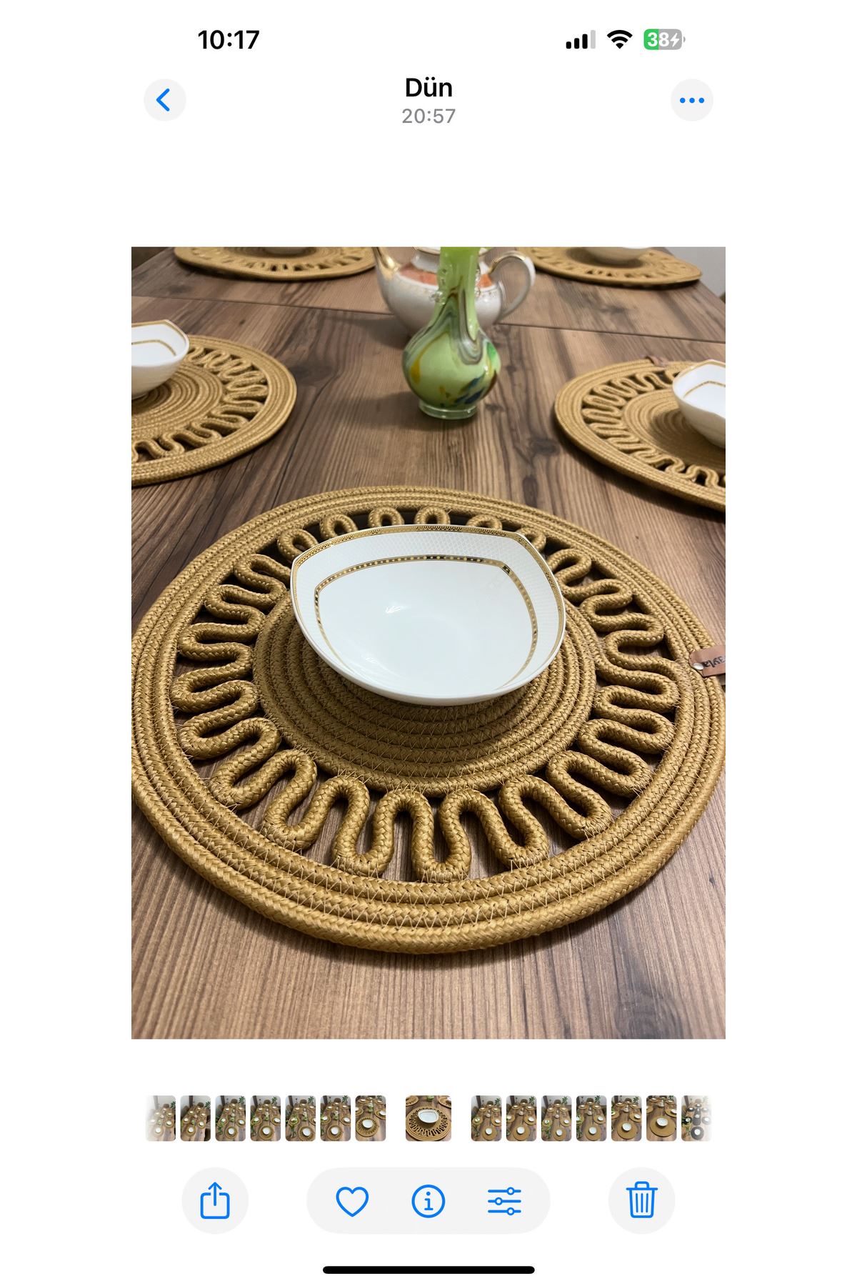 6 Adet 33x33 Jüt, Ameriken Servis, Masa Örtüsü, Supla Hediyelik,çeyizlik Gritirikotlu