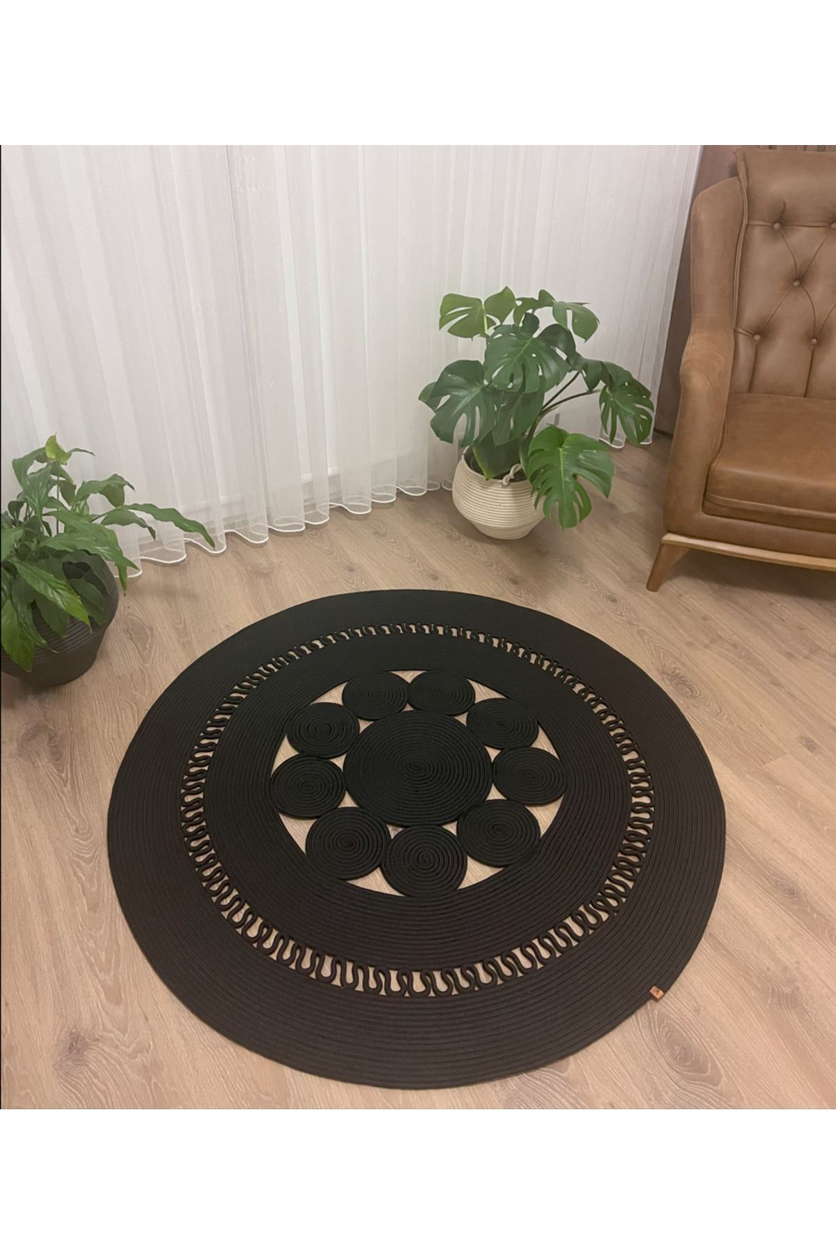 Modern, Hasır /Jüt. Desenli, Dekoratif, Kilim, Salon,mutfak Halısı. Çeyizlik, Hediyelik, siyahşerdüz