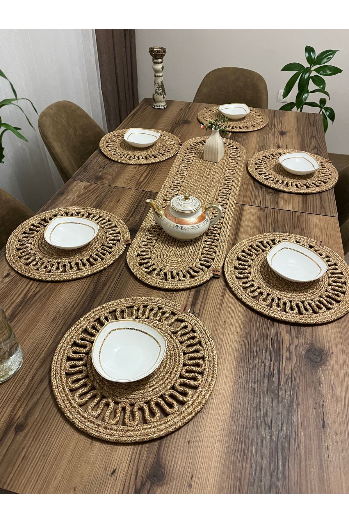 1adet25 X90runner 6adet33x33 Amerikan Servis Takımı, Yemek , Çeyizlik, Hediyelik,sunumluk