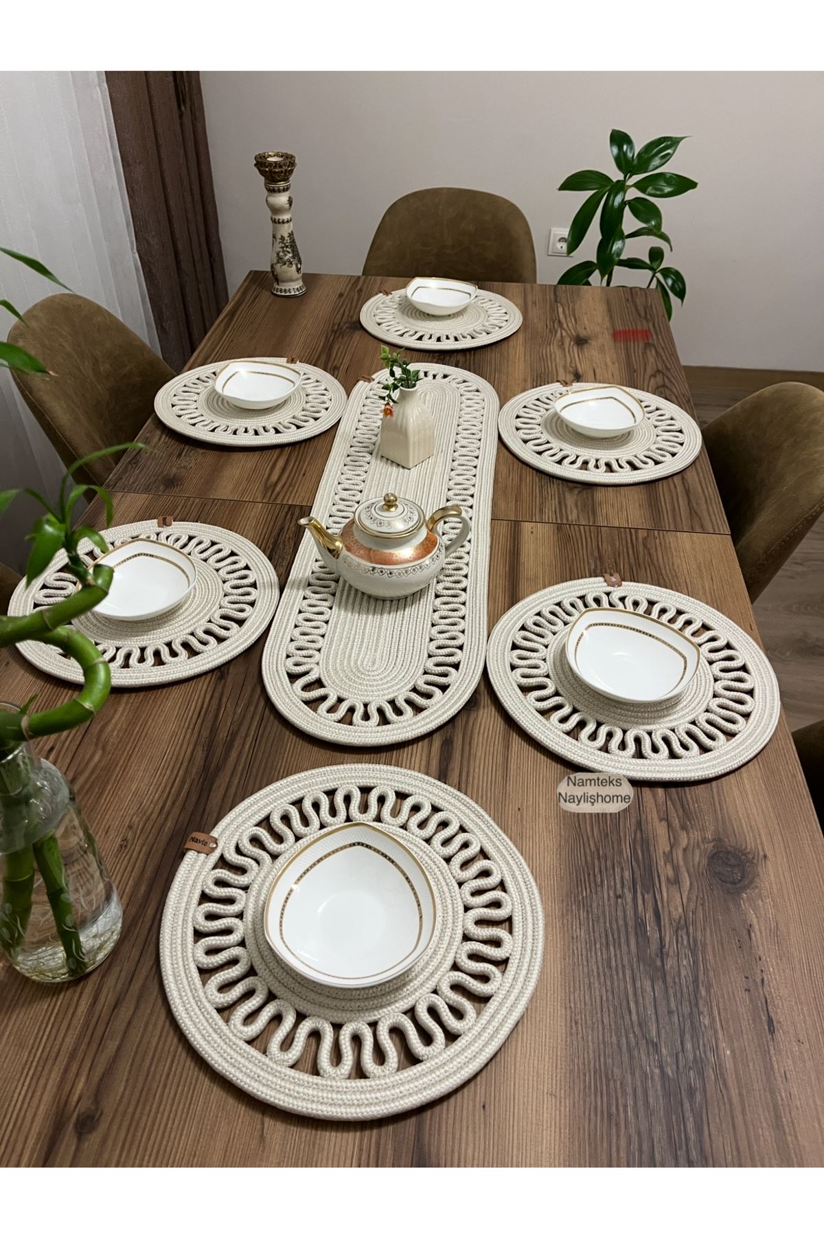 1adet25 X90runner 6adet33x33 Amerikan Servis Takımı, Yemek , Çeyizlik, Hediyelik,sunumluk