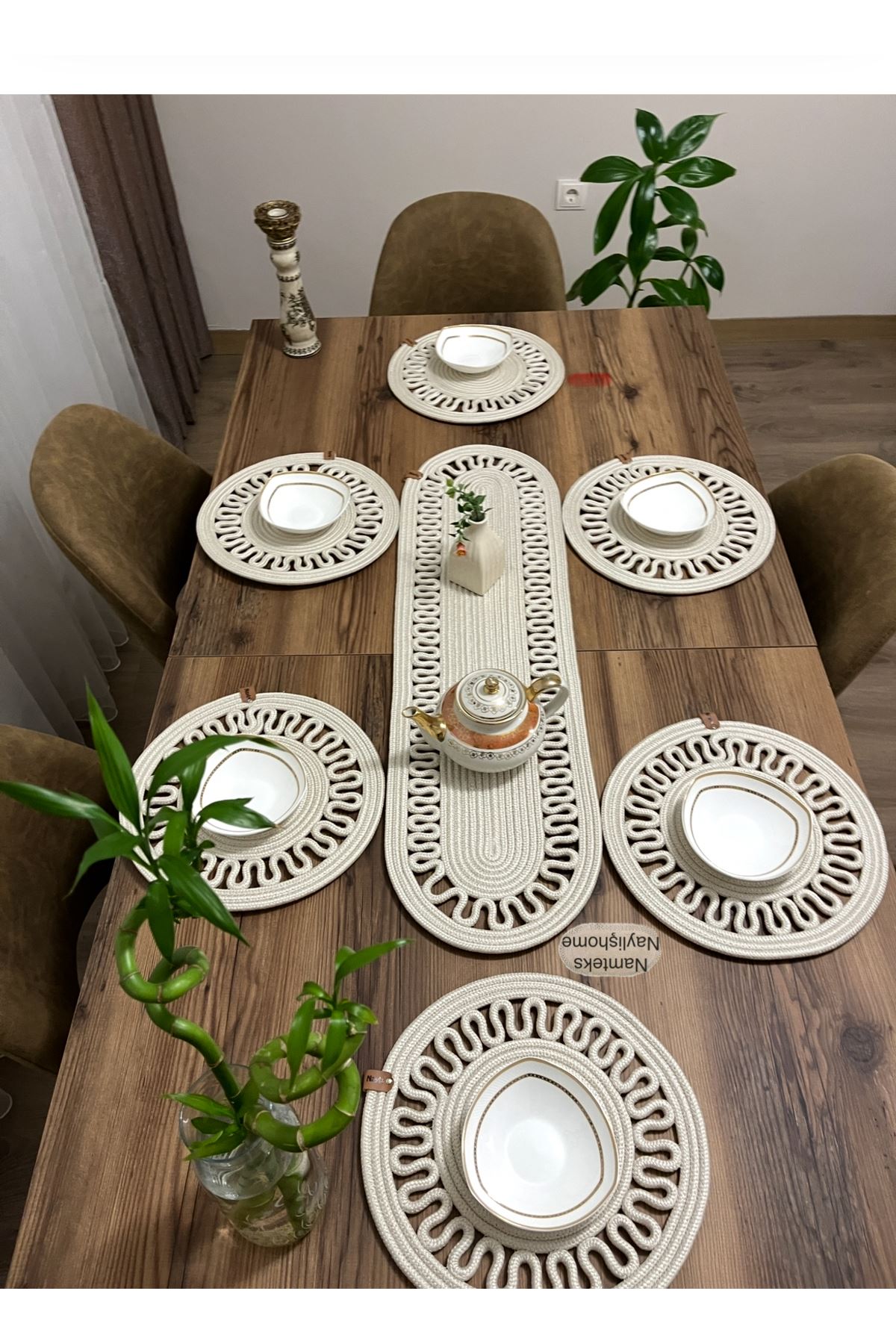 1adet25 X90runner 6adet33x33 Amerikan Servis Takımı, Yemek , Çeyizlik, Hediyelik,sunumluk