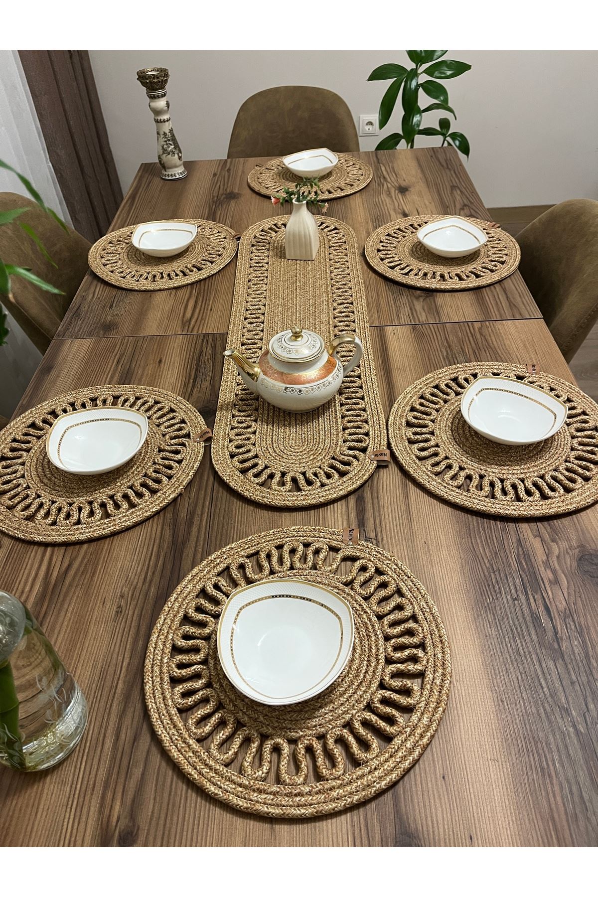 1adet25 X90runner 6adet33x33 Amerikan Servis Takımı, Yemek , Çeyizlik, Hediyelik,sunumluk