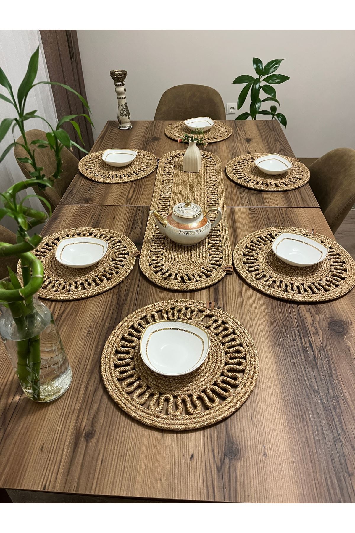 1adet25 X90runner 6adet33x33 Amerikan Servis Takımı, Yemek , Çeyizlik, Hediyelik,sunumluk