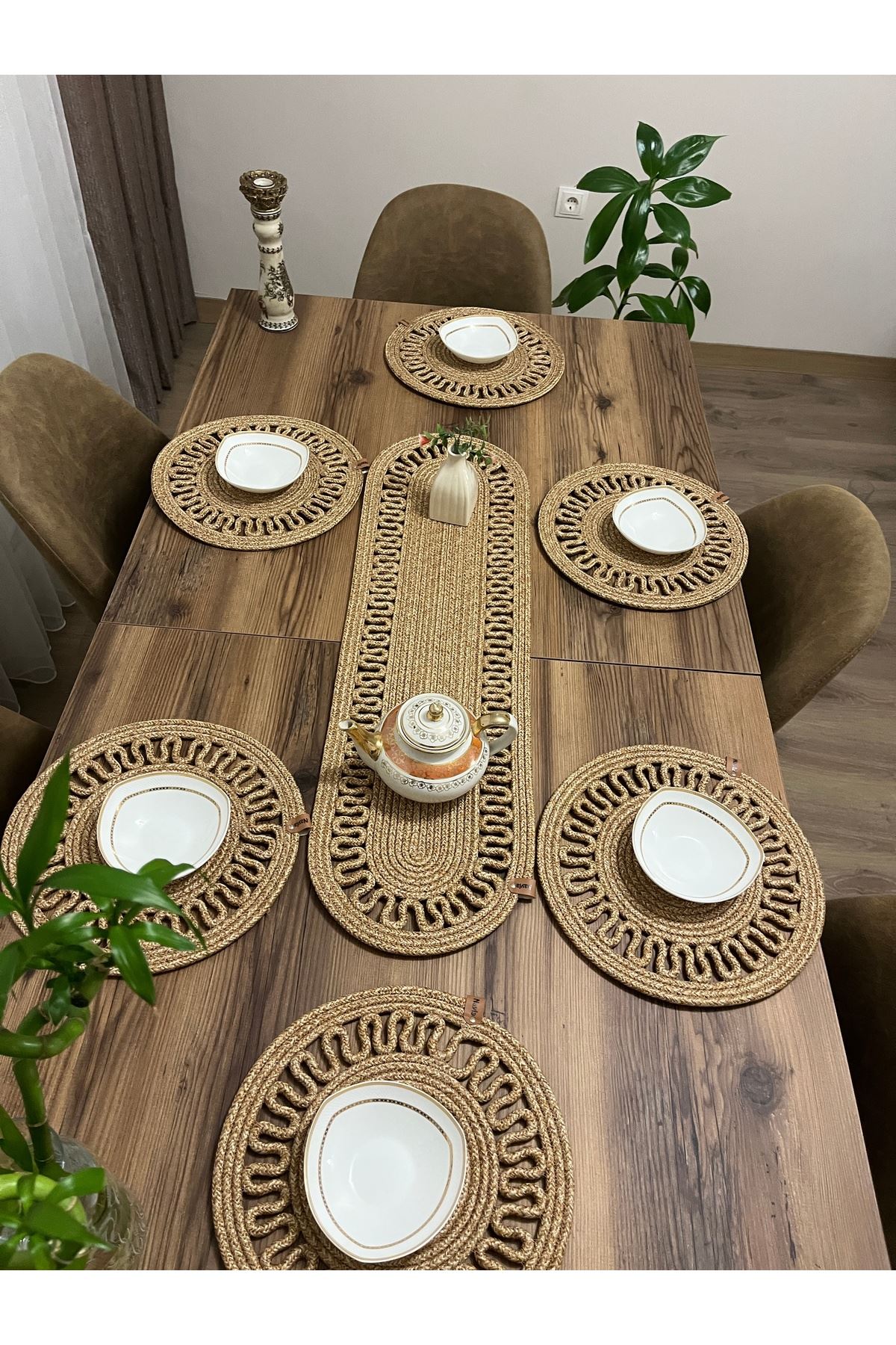 1adet25 X90runner 6adet33x33 Amerikan Servis Takımı, Yemek , Çeyizlik, Hediyelik,sunumluk