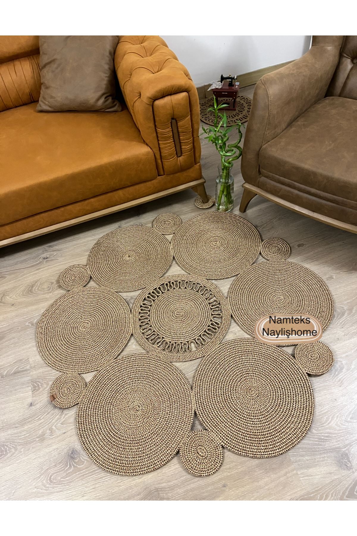 jüt hasır halı, kilim, paspas, hediyelik eşya, ev dekorasyonu, iç dekorasyon, NAYLA MODEL…
