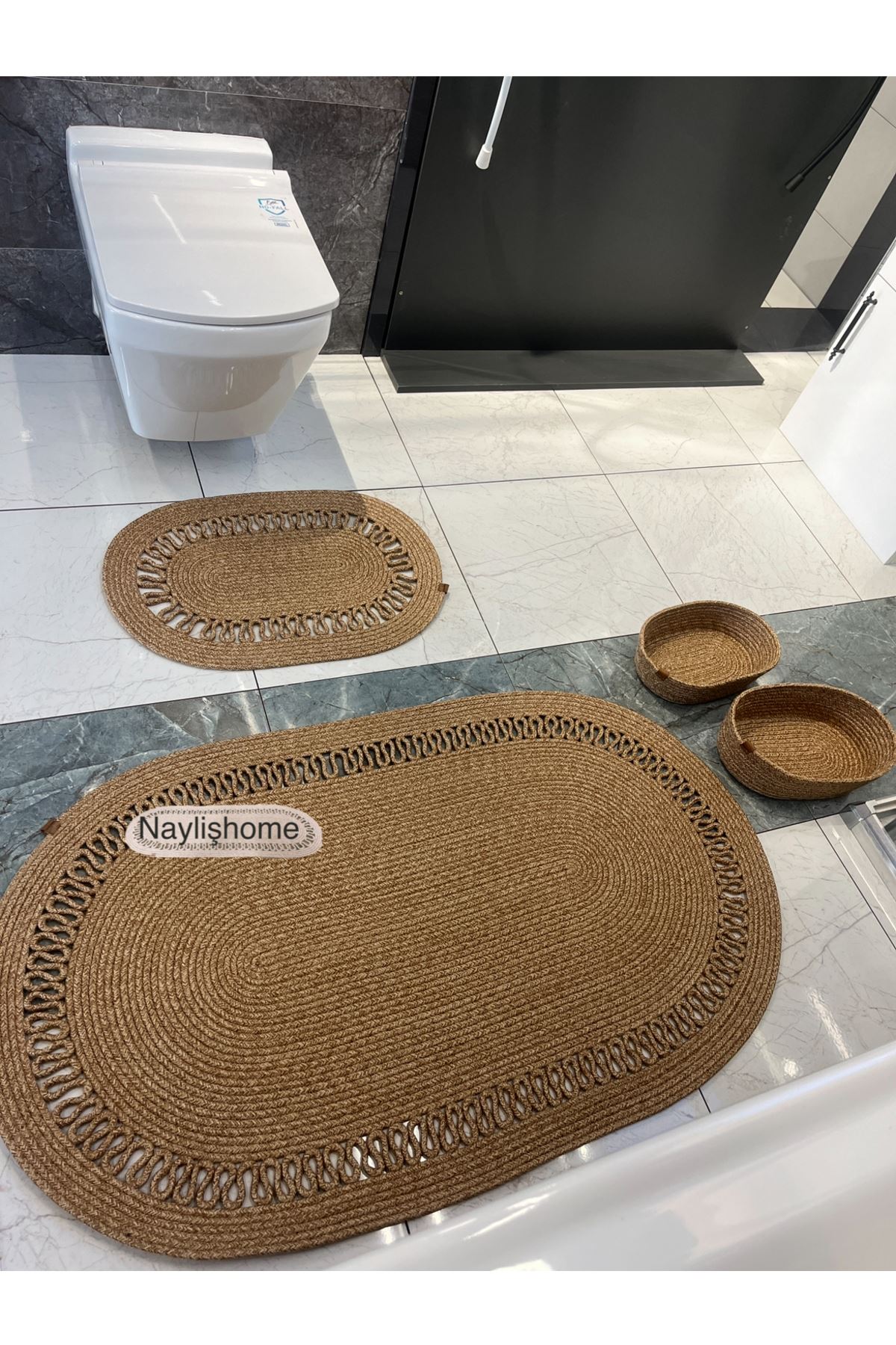 60x100 cm, 40x60 cm paspas ,4 lü banyo takımı. hediyelik, çeyizlik ,bohem, dekoratif ,organize