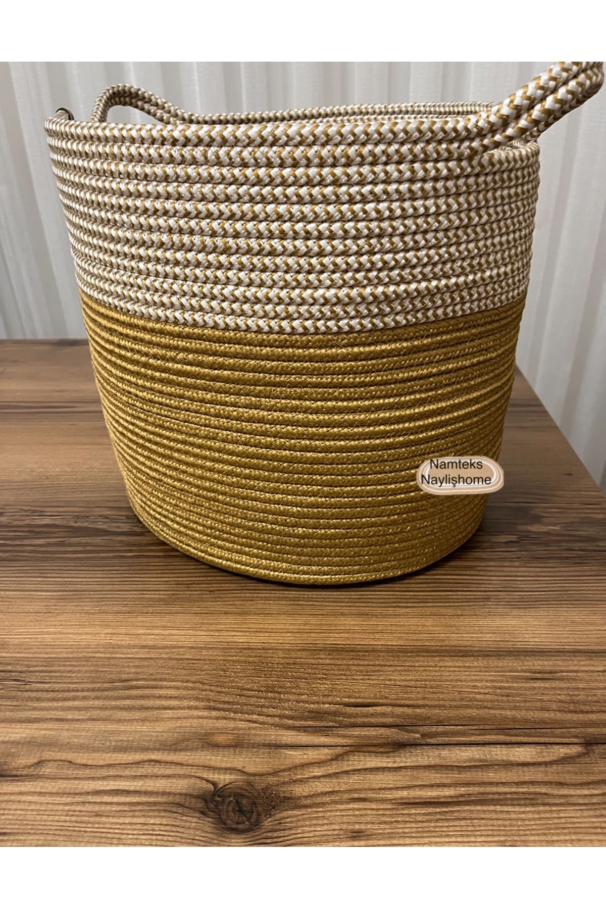 30cm-30cm çok amaçlı saplı orta boy sepet hediyelik çeyizlik organize