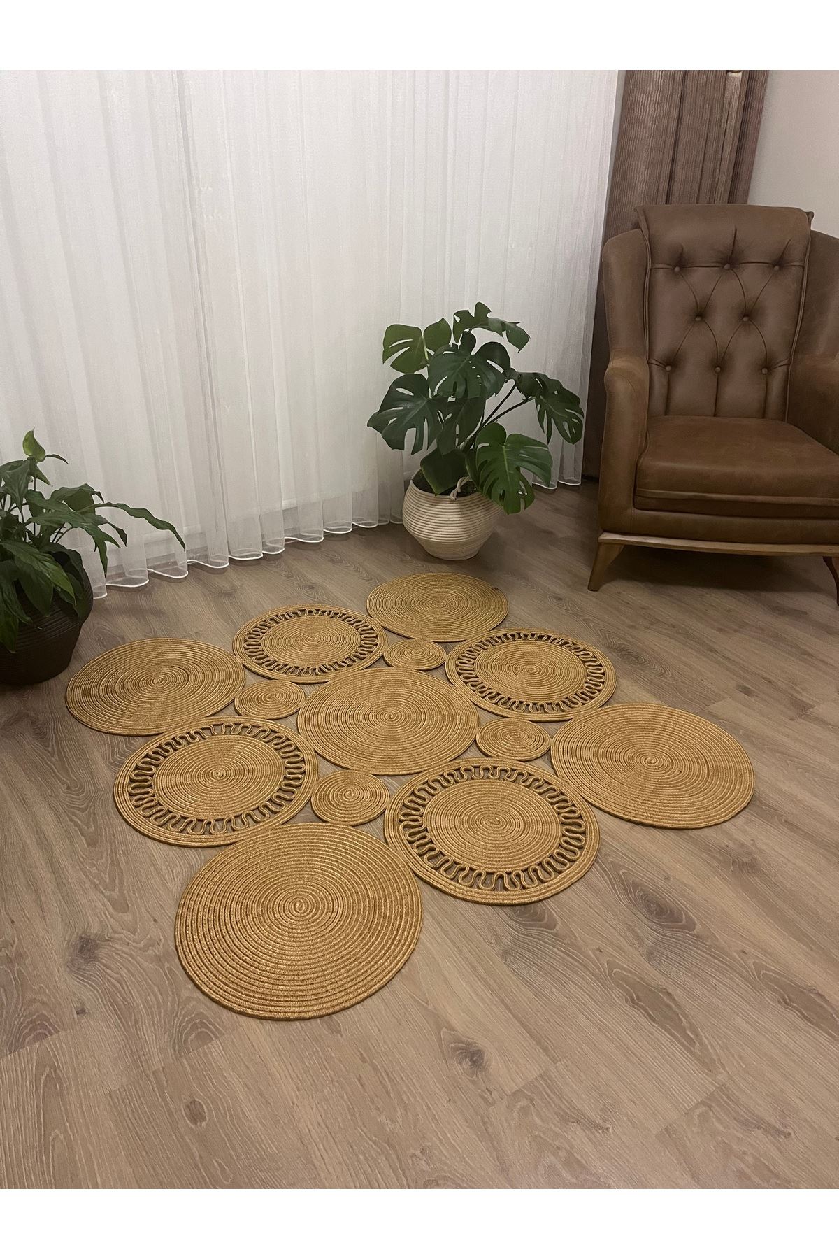 Modern, Hasır /Jüt. Desenli, Dekoratif, Kilim, Salon,mutfak Halısı. Çeyizlik, Hediyelik