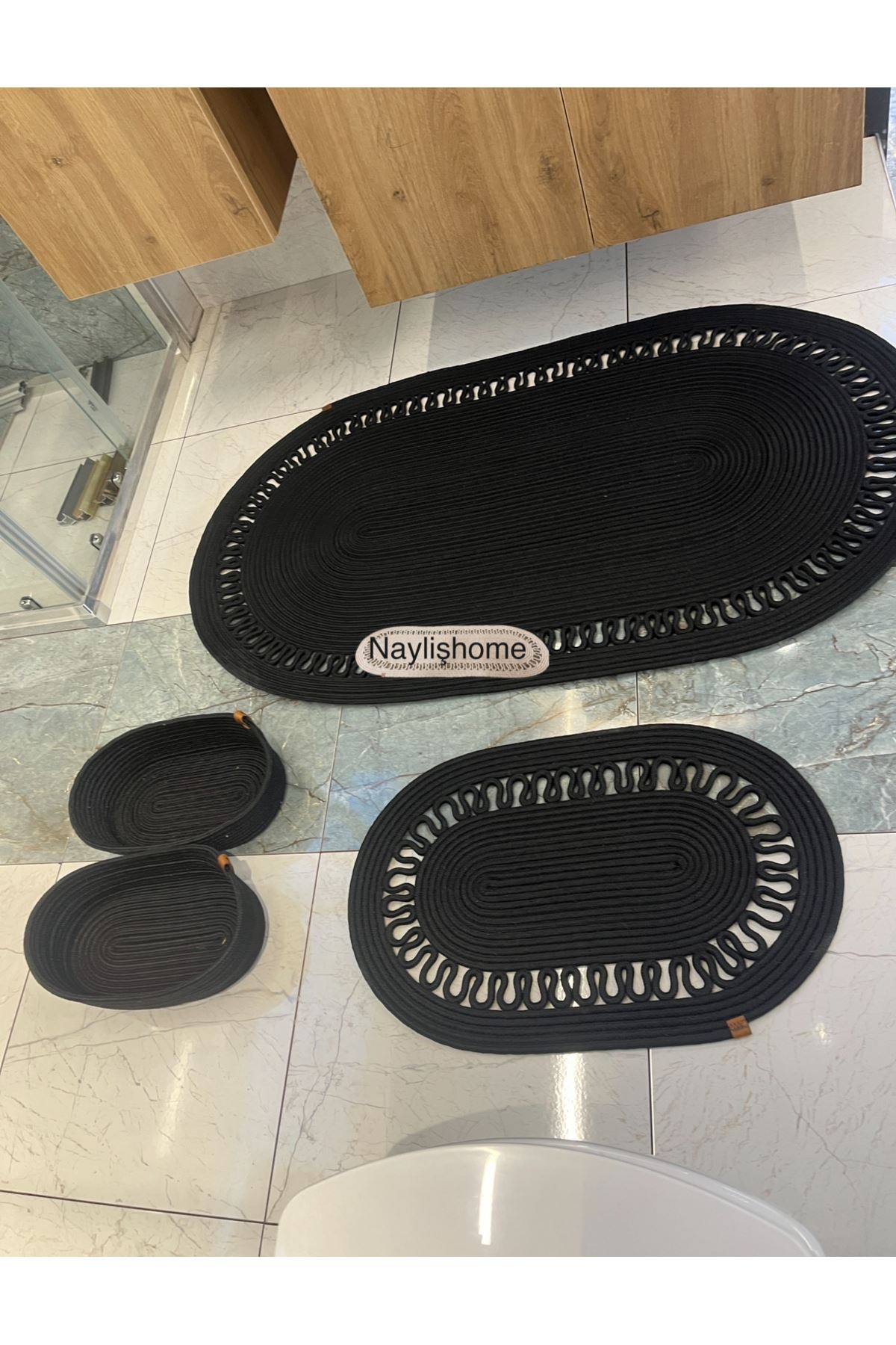 70x120cm ,40x60cm. 2 paspas,2 oval sepetli banyo takımı. hediyelik, çeyizlik ,bohem, dekoratif