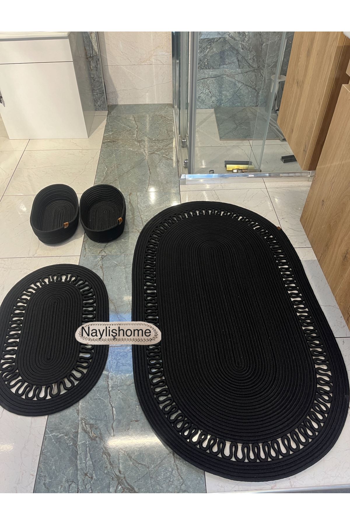 70x120cm ,40x60cm. 2 paspas,2 oval sepetli banyo takımı. hediyelik, çeyizlik ,bohem, dekoratif