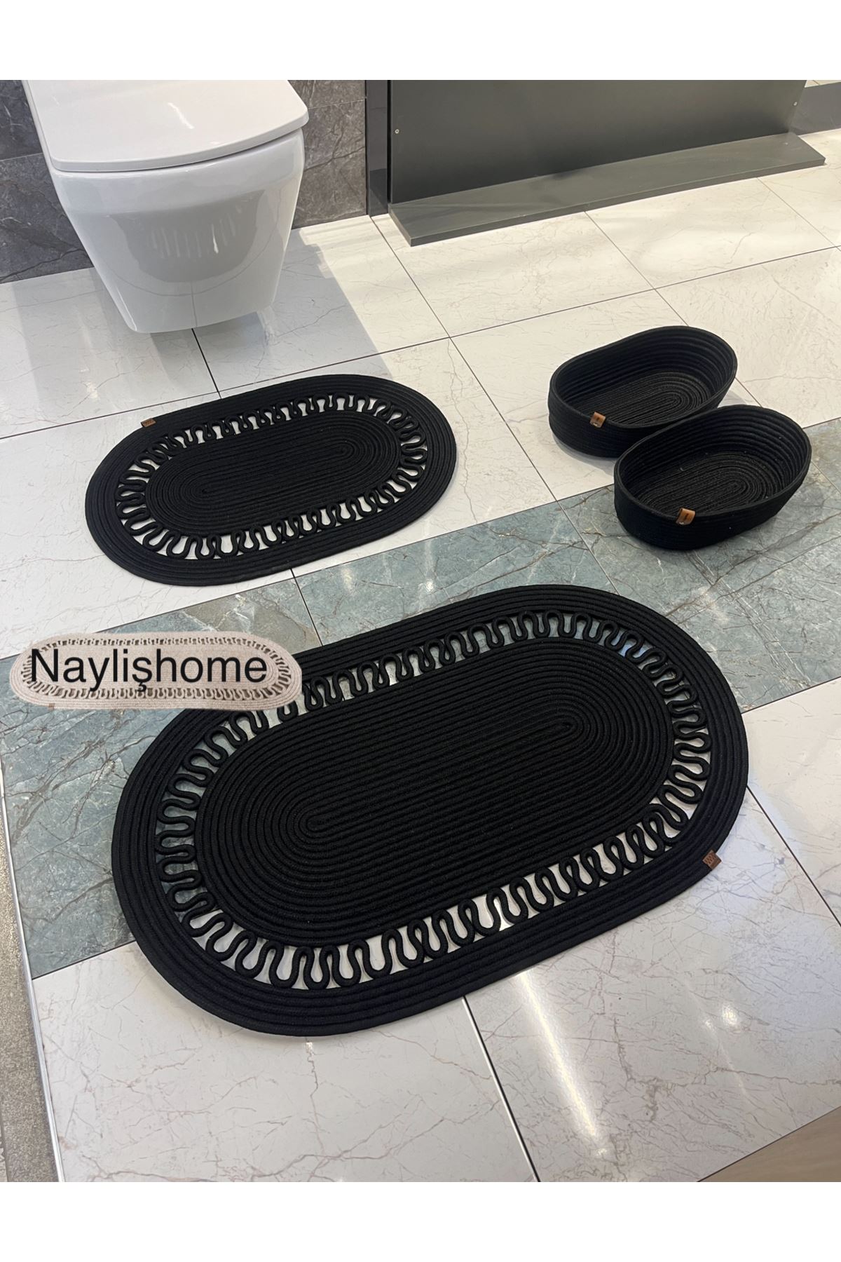 50x80cm ,40x60cm , 2 oval sepetli banyo takımı. hediyelik, çeyizlik ,bohem, dekoratif
