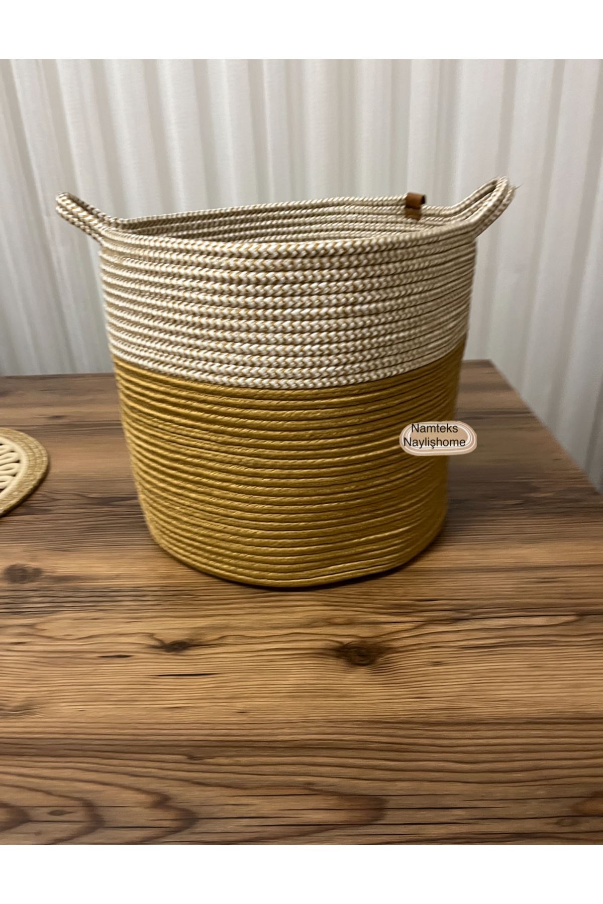 30cm-30cm çok amaçlı saplı orta boy sepet hediyelik çeyizlik organize