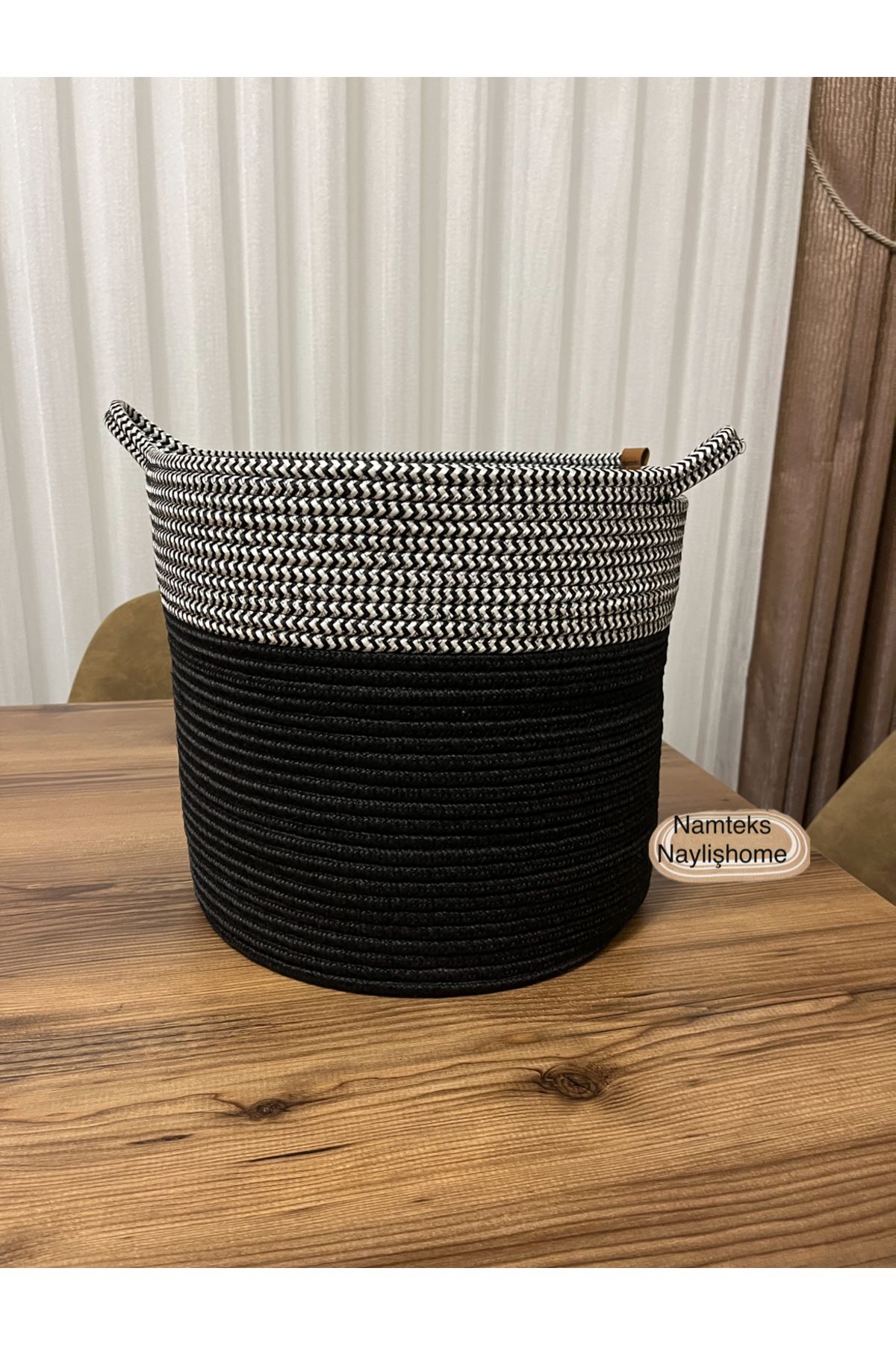 30cm-30cm çok amaçlı saplı orta boy sepet hediyelik çeyizlik organize