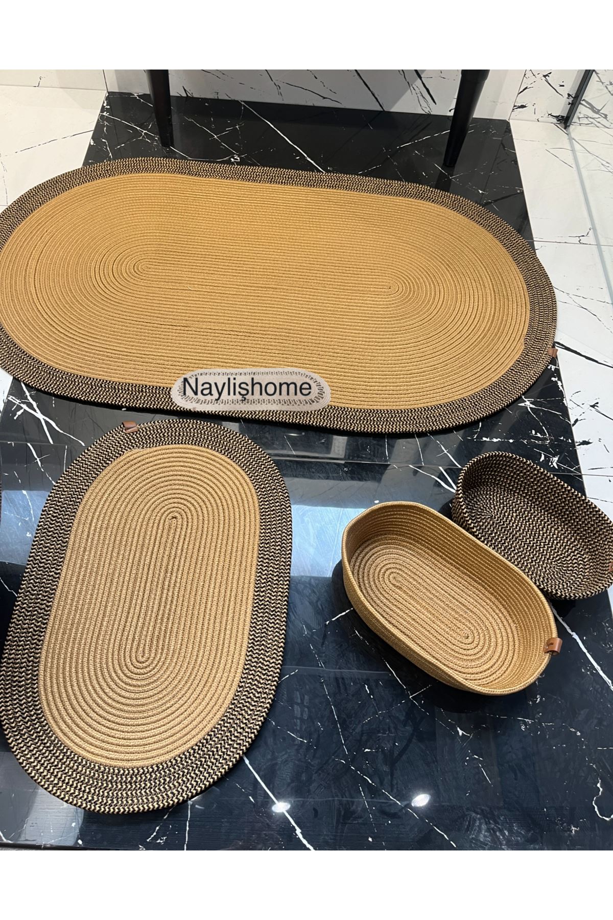 70x120cm ,40x60cm. 2 paspas,2 oval sepetli banyo takımı. hediyelik, çeyizlik ,bohem, dekoratif