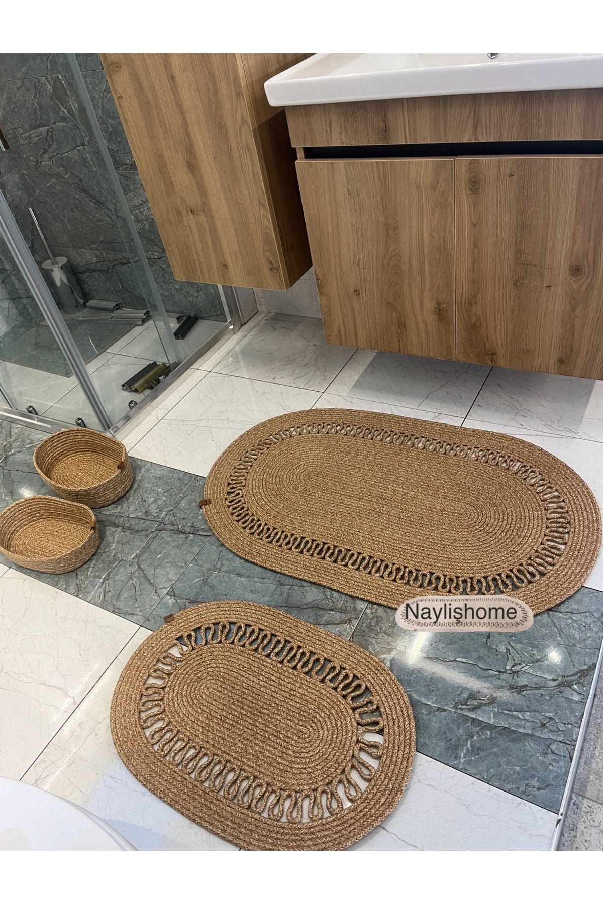 60x100 cm, 40x60 cm paspas ,4 lü banyo takımı. hediyelik, çeyizlik ,bohem, dekoratif ,organize