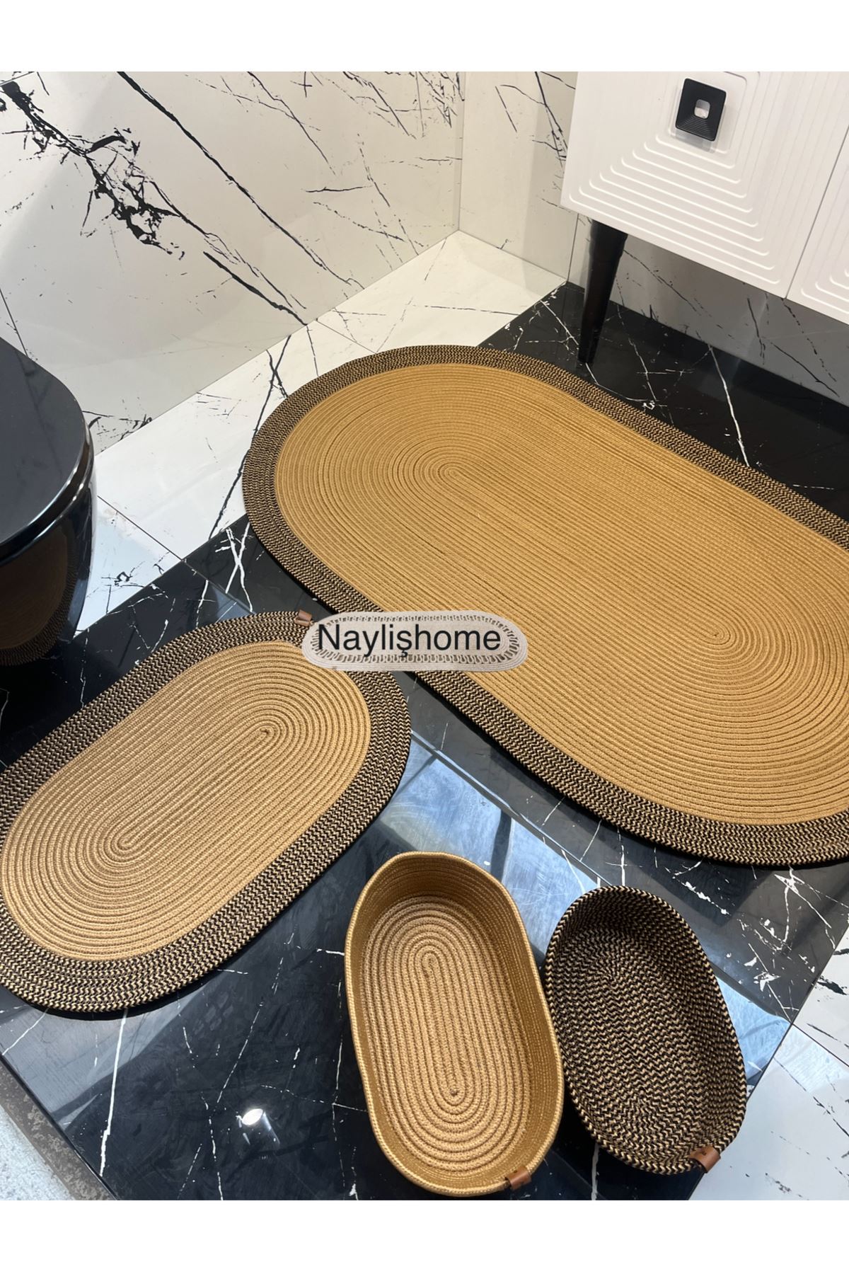 70x120cm ,40x60cm. 2 paspas,2 oval sepetli banyo takımı. hediyelik, çeyizlik ,bohem, dekoratif