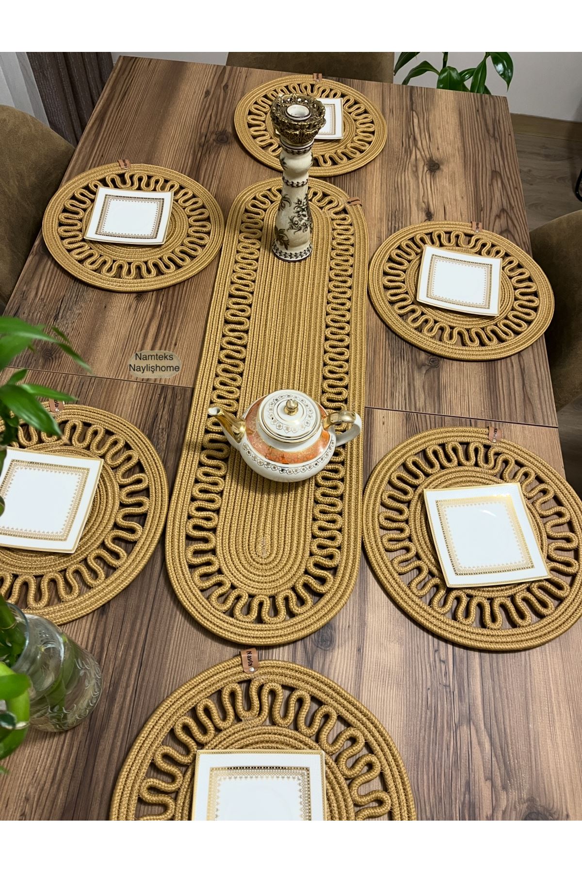 1adet25 X90runner 6adet33x33 Amerikan Servis Takımı, Yemek , Çeyizlik, Hediyelik,sunumluk