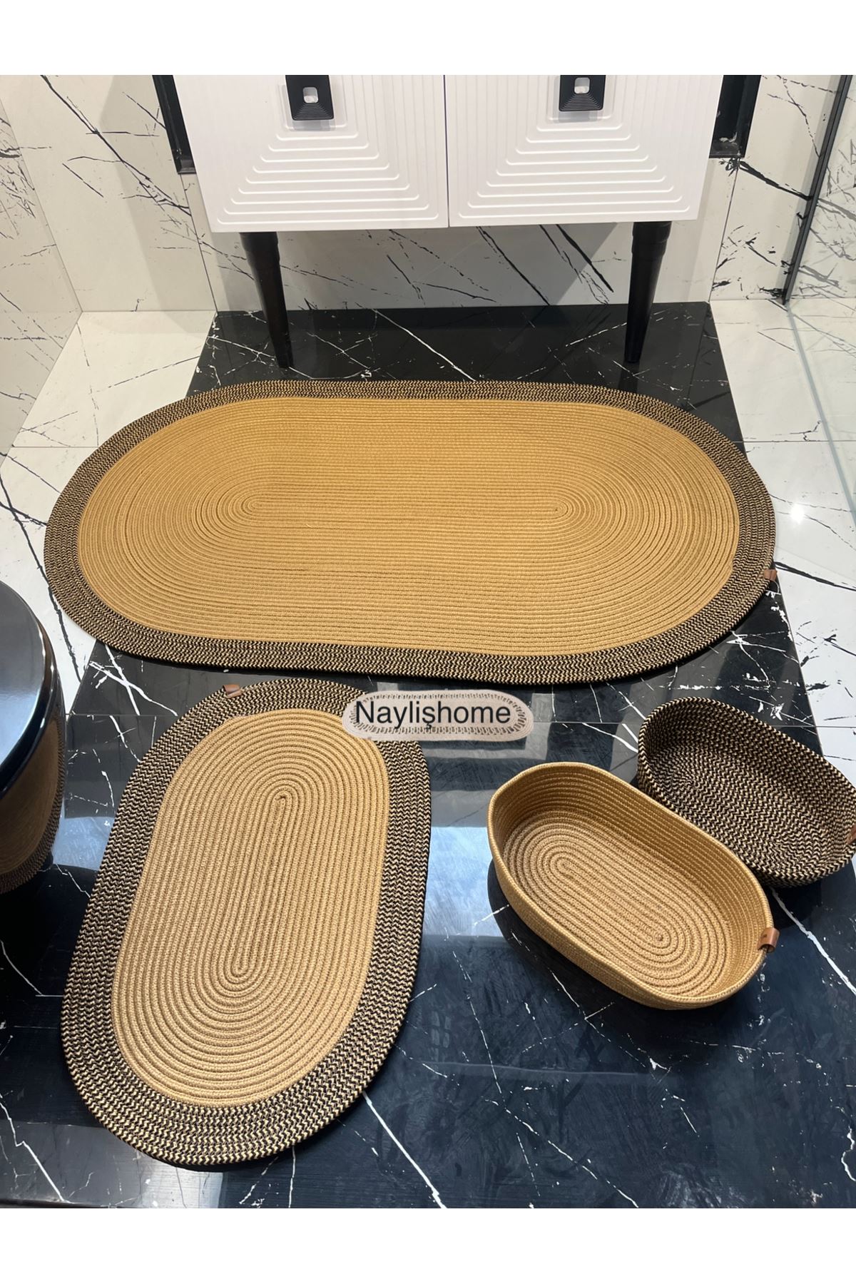 70x120cm ,40x60cm. 2 paspas,2 oval sepetli banyo takımı. hediyelik, çeyizlik ,bohem, dekoratif