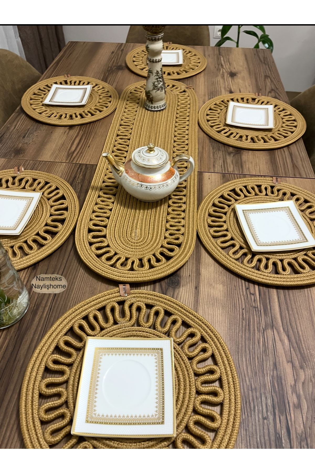 1adet25 X90runner 6adet33x33 Amerikan Servis Takımı, Yemek , Çeyizlik, Hediyelik,sunumluk