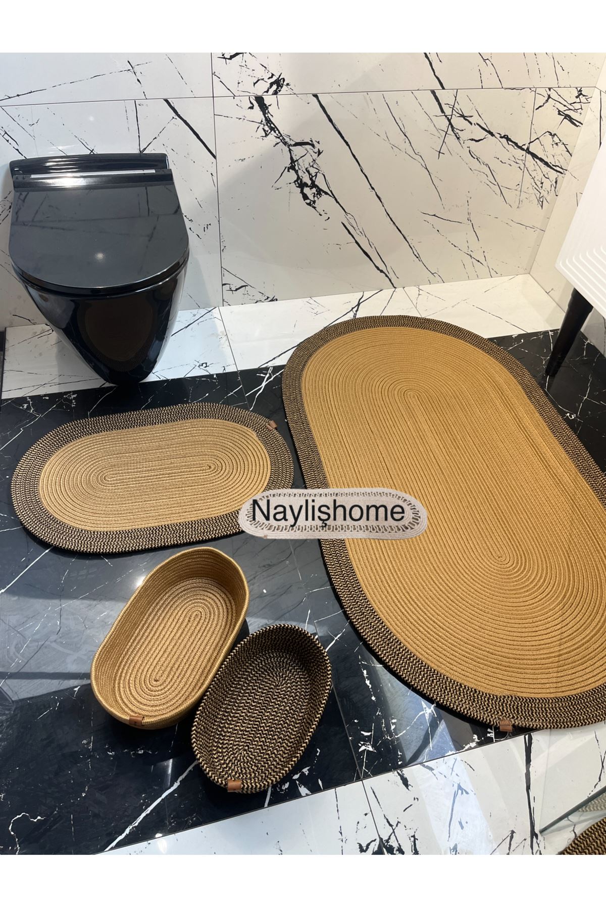 70x120cm ,40x60cm. 2 paspas,2 oval sepetli banyo takımı. hediyelik, çeyizlik ,bohem, dekoratif
