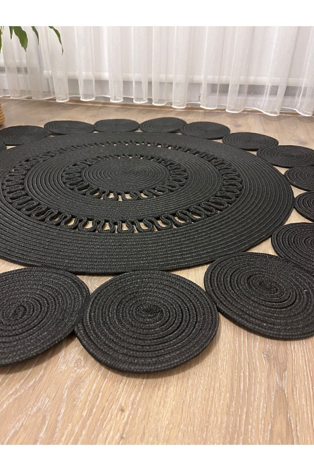 jüt hasır hediyeli çeyizlik çift trikotlu papatya salon oturma odası salon mutfak banyo kilim