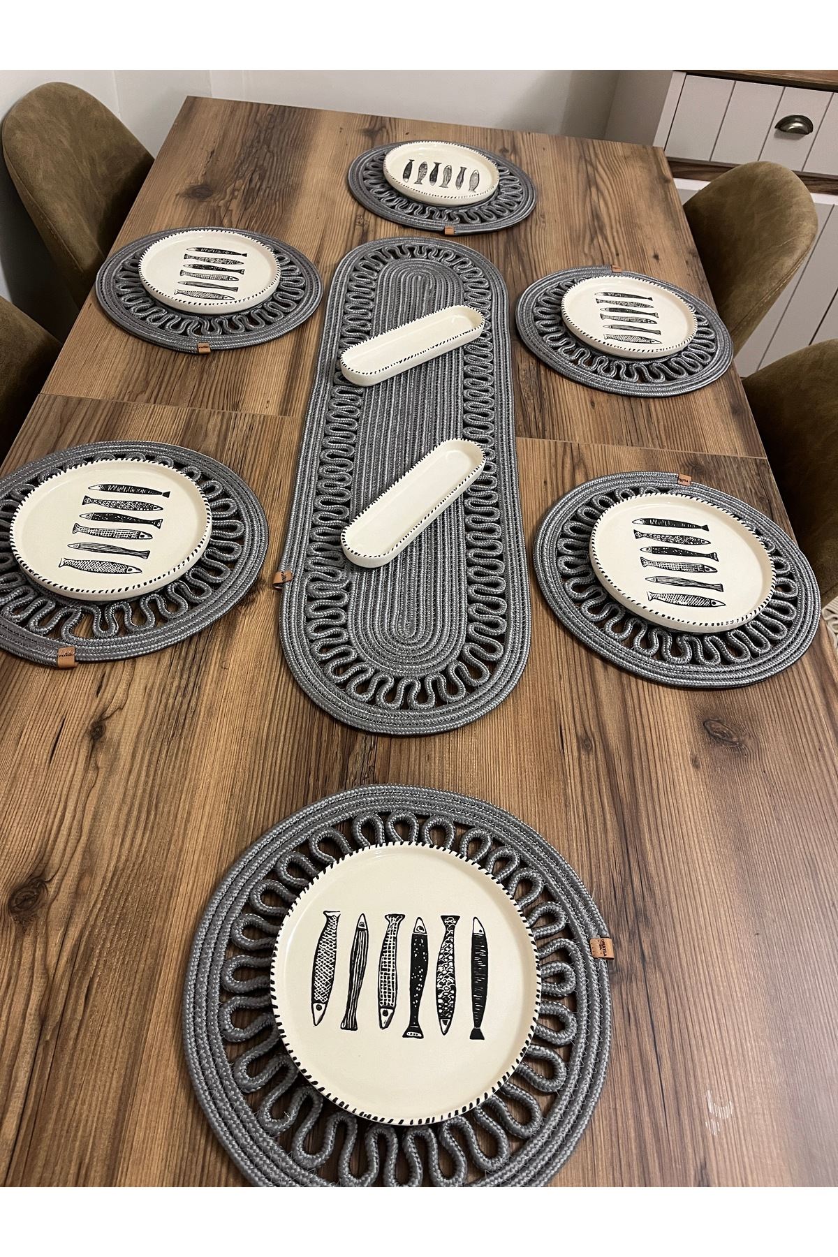 1adet25 X90runner 6adet33x33 Amerikan Servis Takımı, Yemek , Çeyizlik, Hediyelik,sunumluk