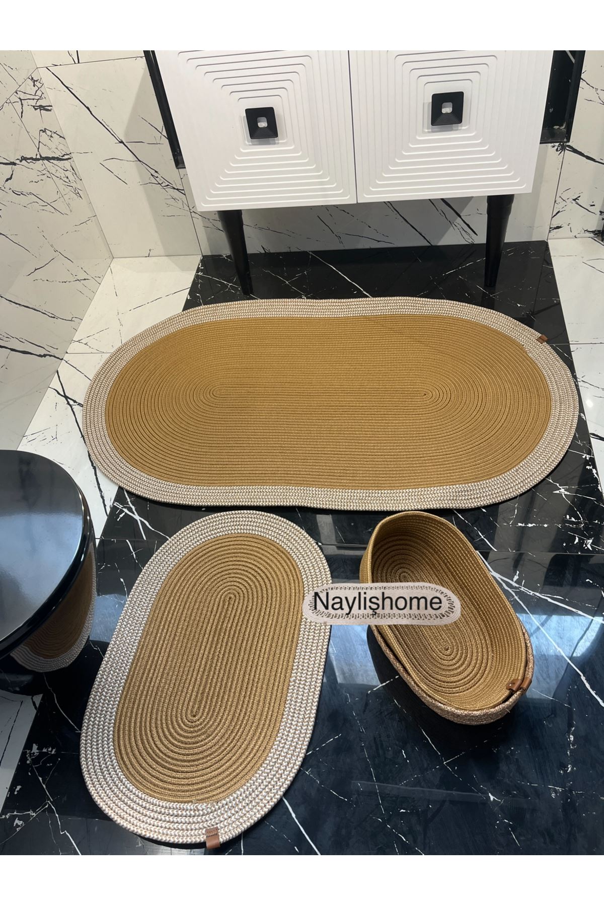 70x120cm ,40x60cm. 2 paspas,2 oval sepetli banyo takımı. hediyelik, çeyizlik ,bohem, dekoratif