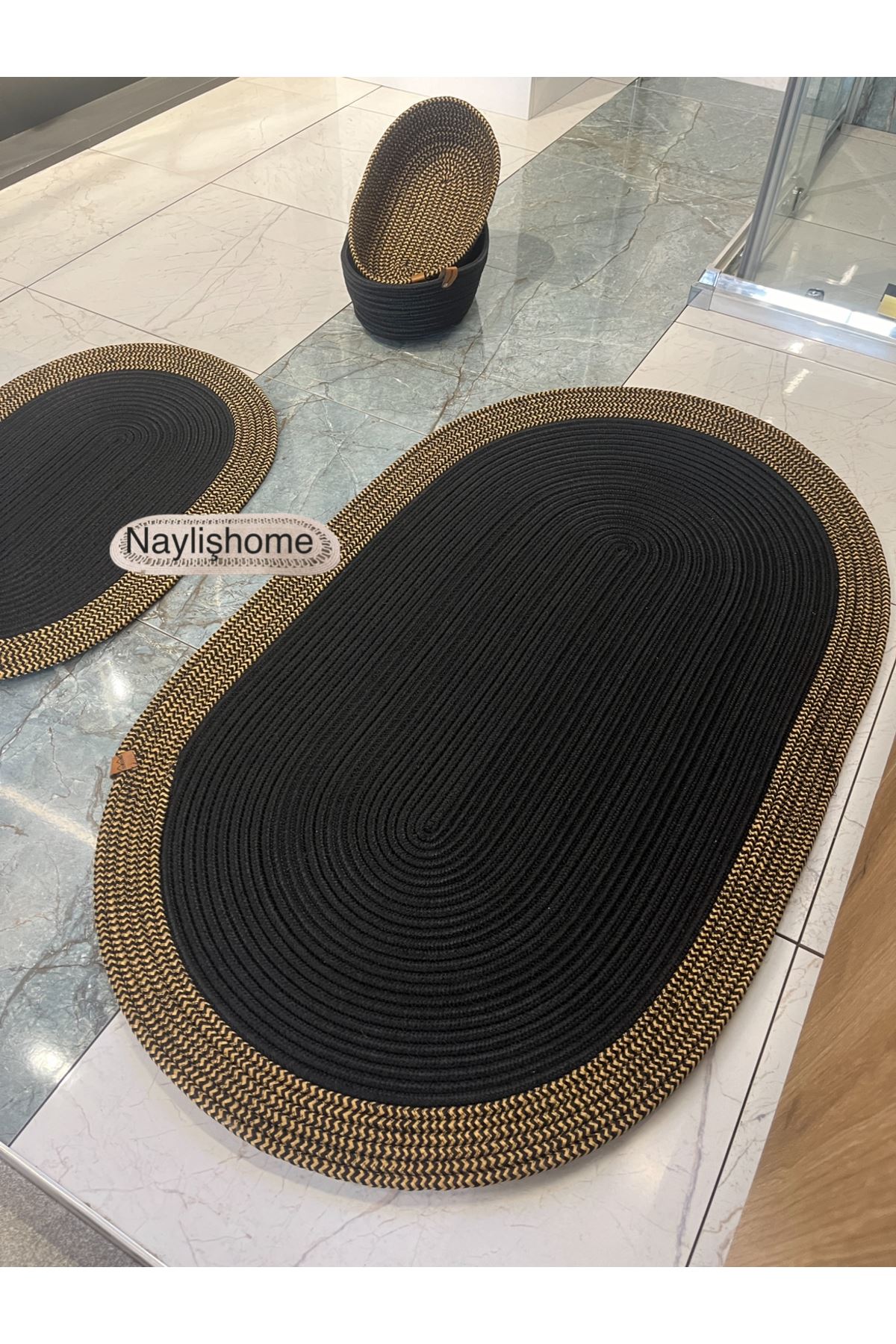 70x120cm ,40x60cm. 2 paspas,2 oval sepetli banyo takımı. hediyelik, çeyizlik ,bohem, dekoratif