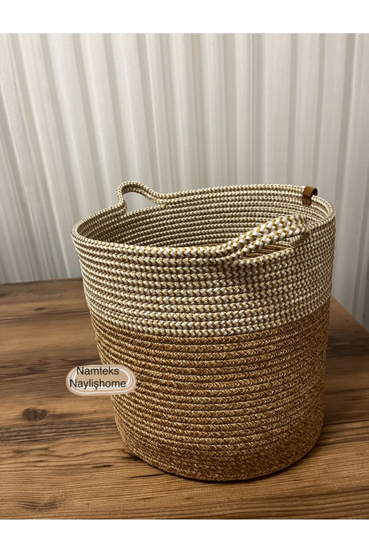30cm-30cm çok amaçlı saplı orta boy sepet hediyelik çeyizlik organize