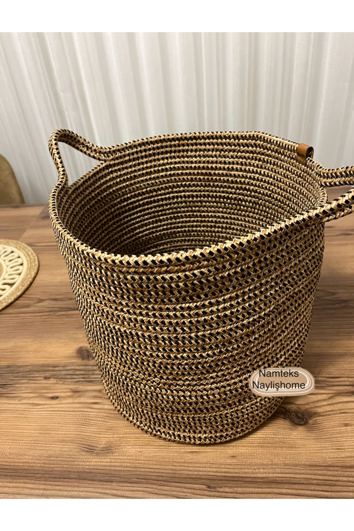 30cm-30cm çok amaçlı saplı orta boy sepet hediyelik çeyizlik organize