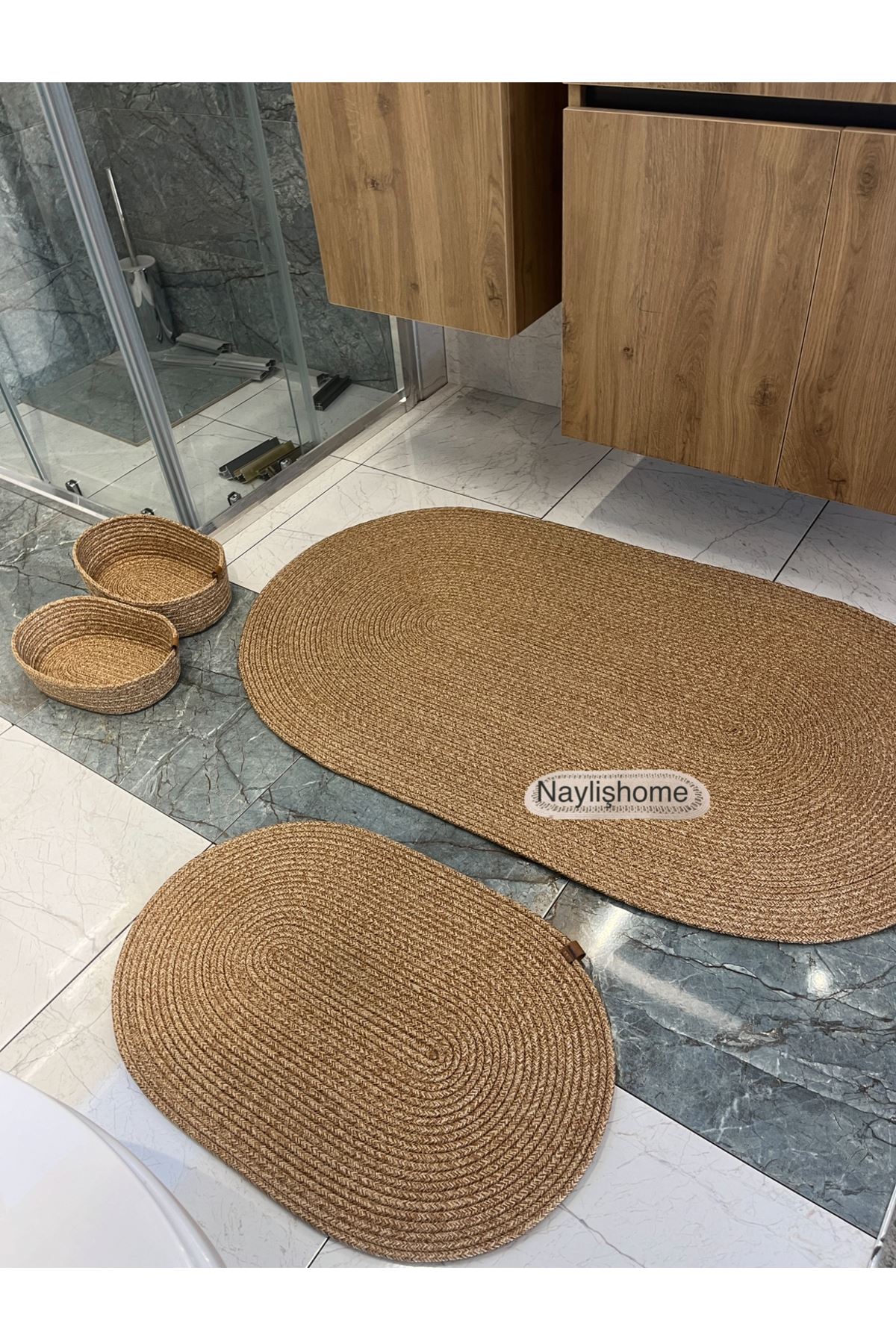 70x120cm ,40x60cm. 2 paspas,2 oval sepetli banyo takımı. hediyelik, çeyizlik ,bohem, dekoratif