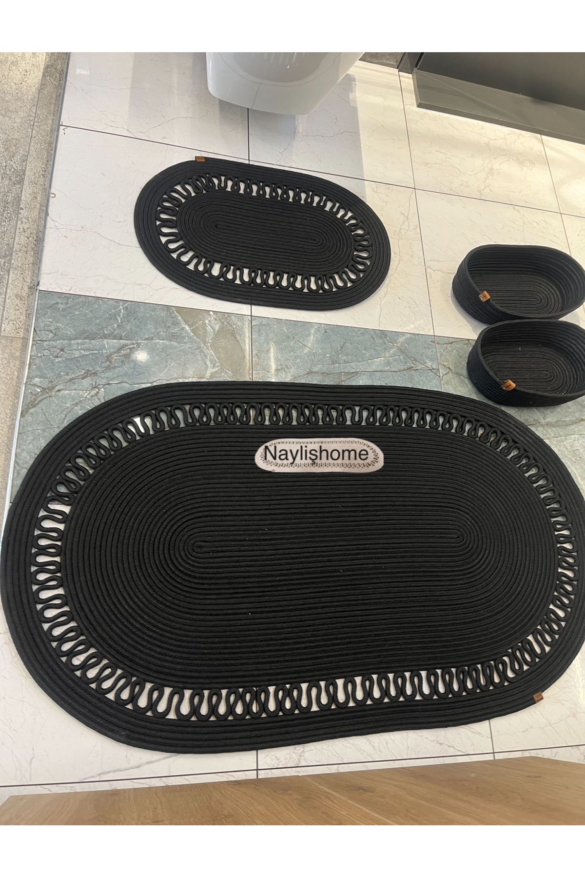 70x120cm ,40x60cm. 2 paspas,2 oval sepetli banyo takımı. hediyelik, çeyizlik ,bohem, dekoratif