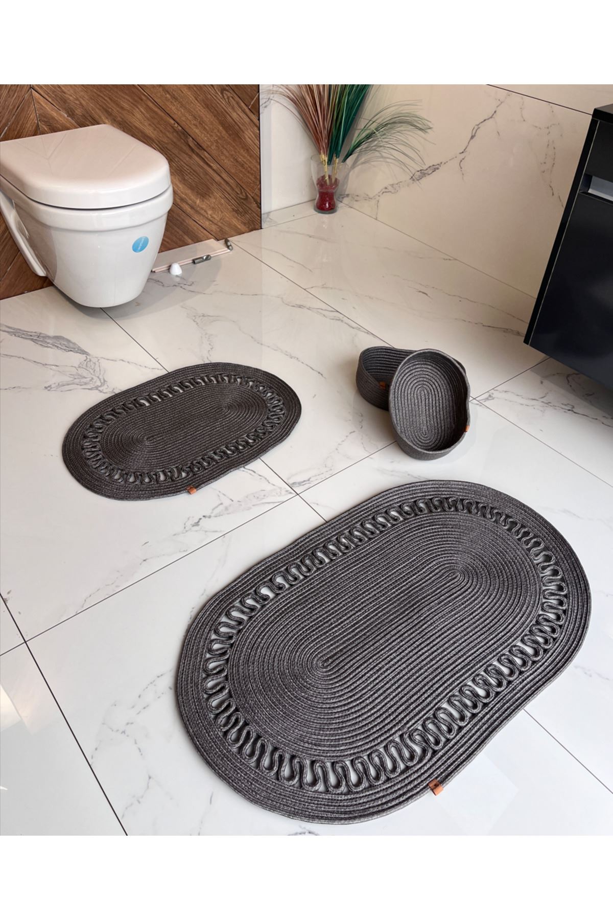 40x60-60x100 Iki Paspas 2sepet Banyo Takımı Hediyelik Çeyizlik
