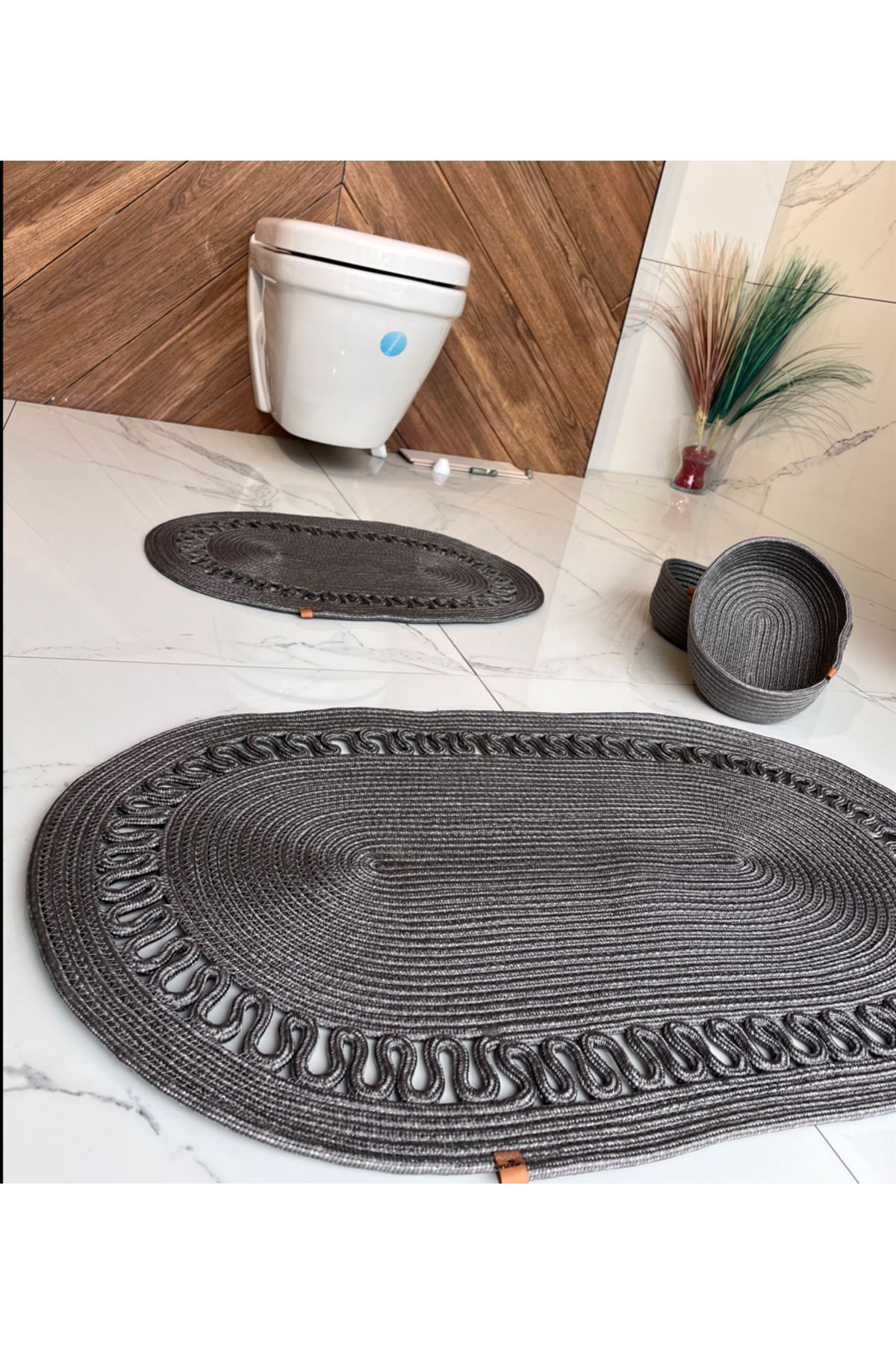 40x60-60x100 Iki Paspas 2sepet Banyo Takımı Hediyelik Çeyizlik