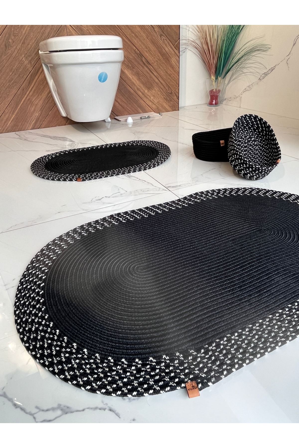 40x60-60x100 Iki Paspas 2sepetli Banyo Takımı Hediyelik Çeyizlik Jüt