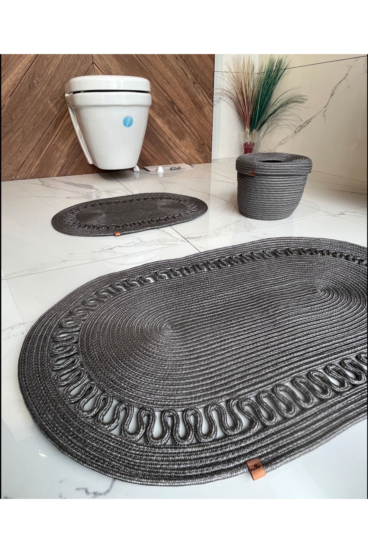 40x60-60x100 Iki Paspas Ve Çöpkovalı Banyo Takımı.hediyelik Ceyizlik