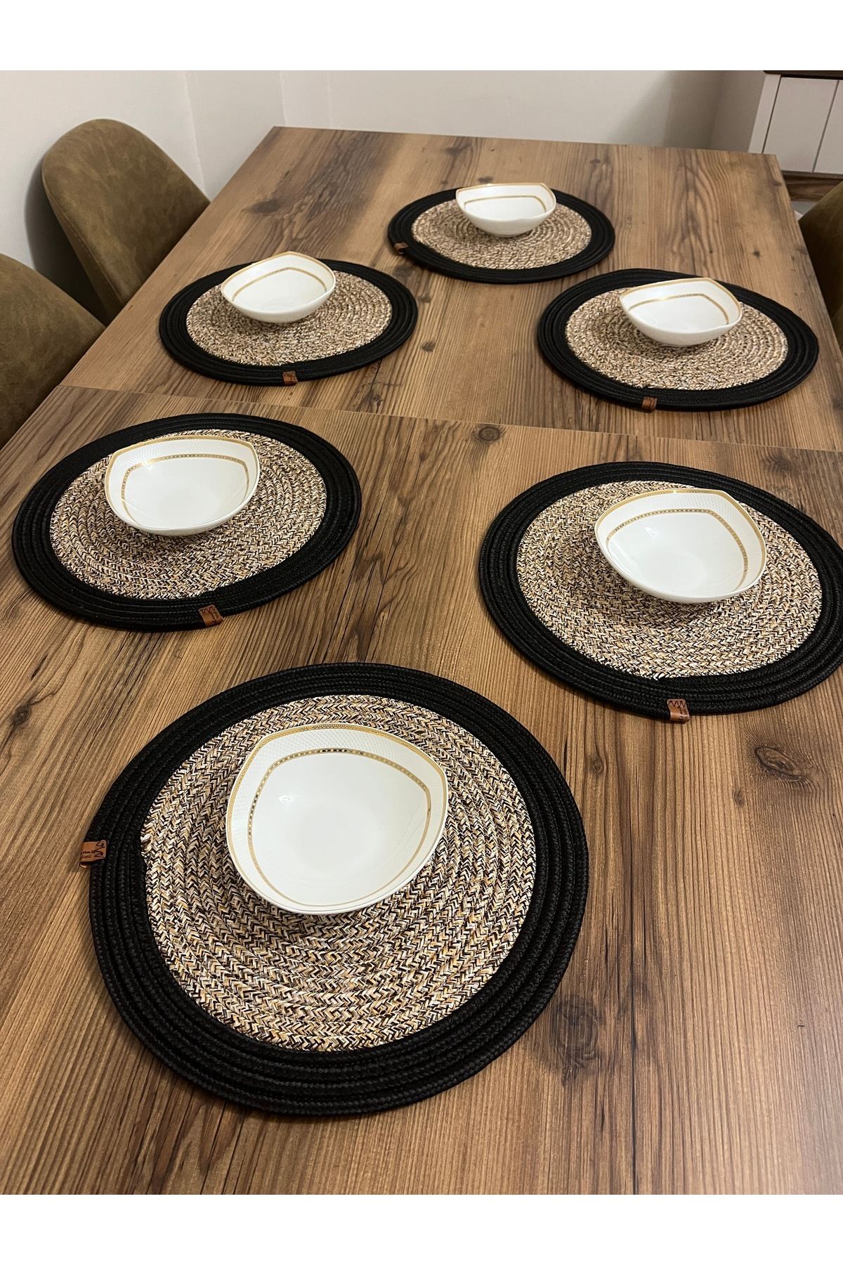 6 Adet 33x33 Supla Jüt, Ameriken Servis, Masa Örtüsü, Supla Hediyelik,çeyizlik Sunum