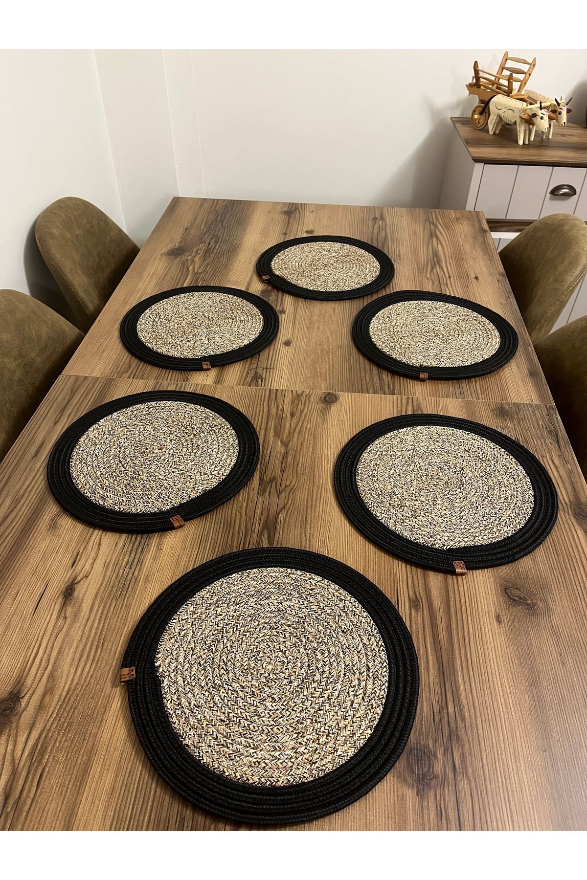 6 Adet 33x33 Supla Jüt, Ameriken Servis, Masa Örtüsü, Supla Hediyelik,çeyizlik Sunum