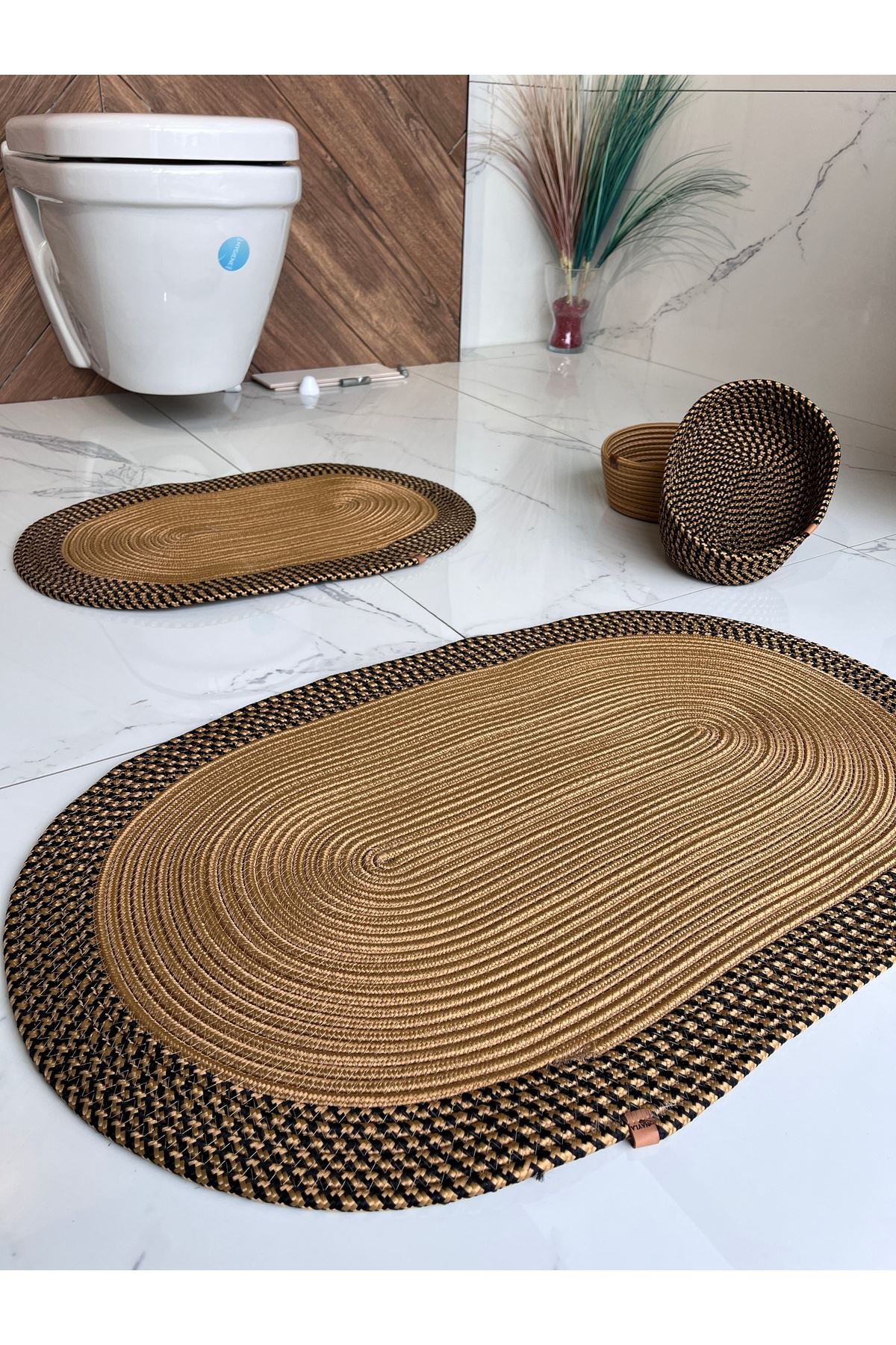 40x60-60x100 Iki Paspas 2 Sepet Hediyelik Çeyizlik Banyo Takımı