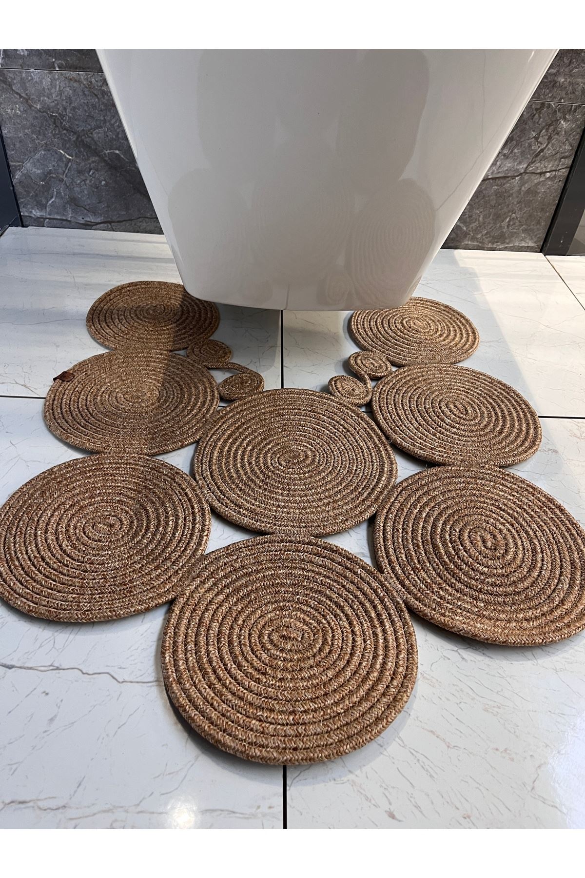 Jüt Klozet Önü Paspası Hediyelik Çeyizlik 60x65 Ölcü