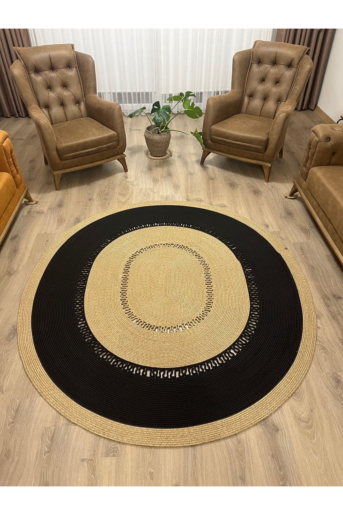 Jüt Hasır Kapı Önü Banyo Mutfak Salon Oturma Odası Paspası Modern Kilim Hediyelik