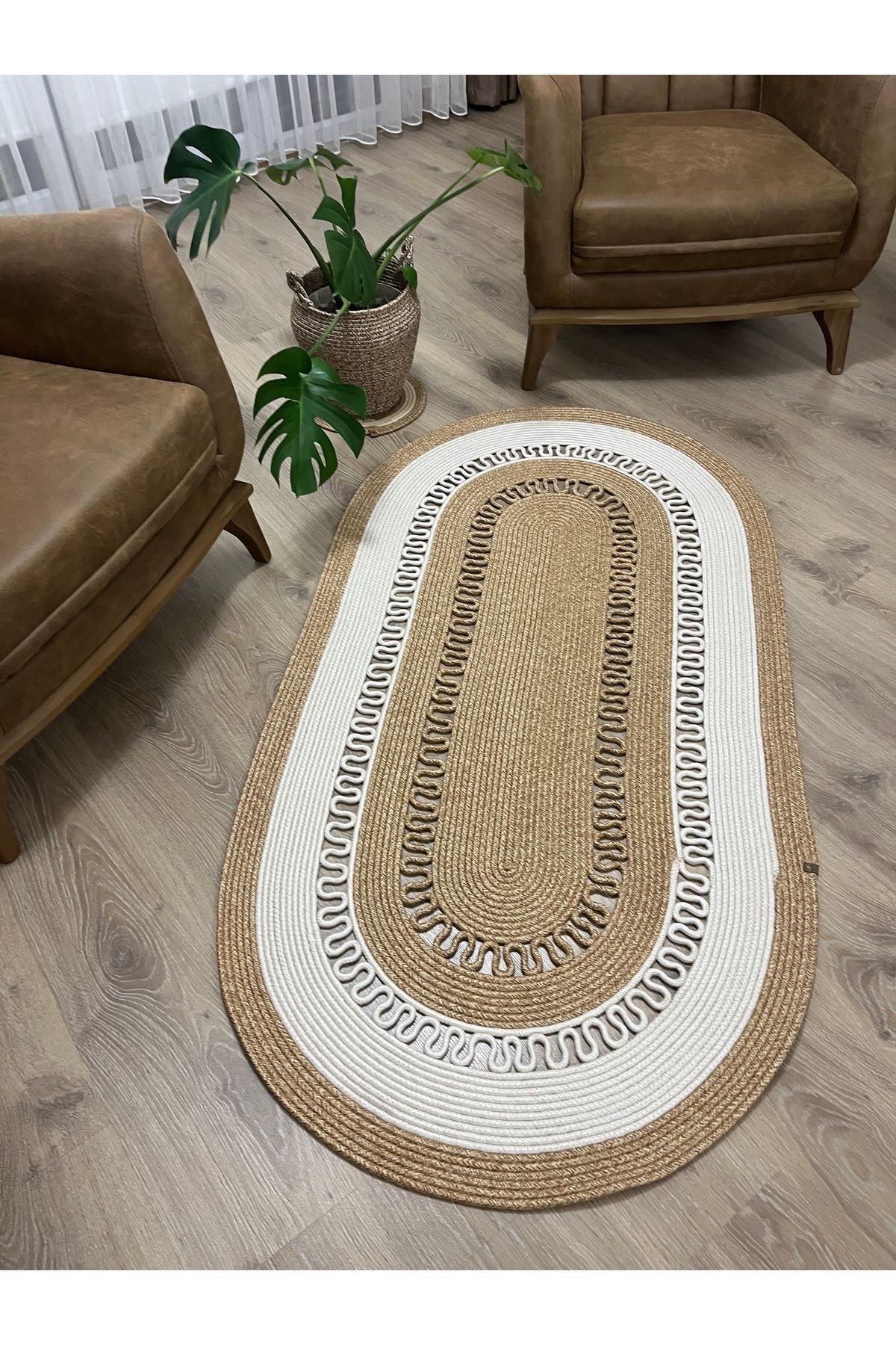 Jüt Hasır Kapı Önü Banyo Mutfak Salon Oturma Odası Paspası Modern Kilim Hediyelik