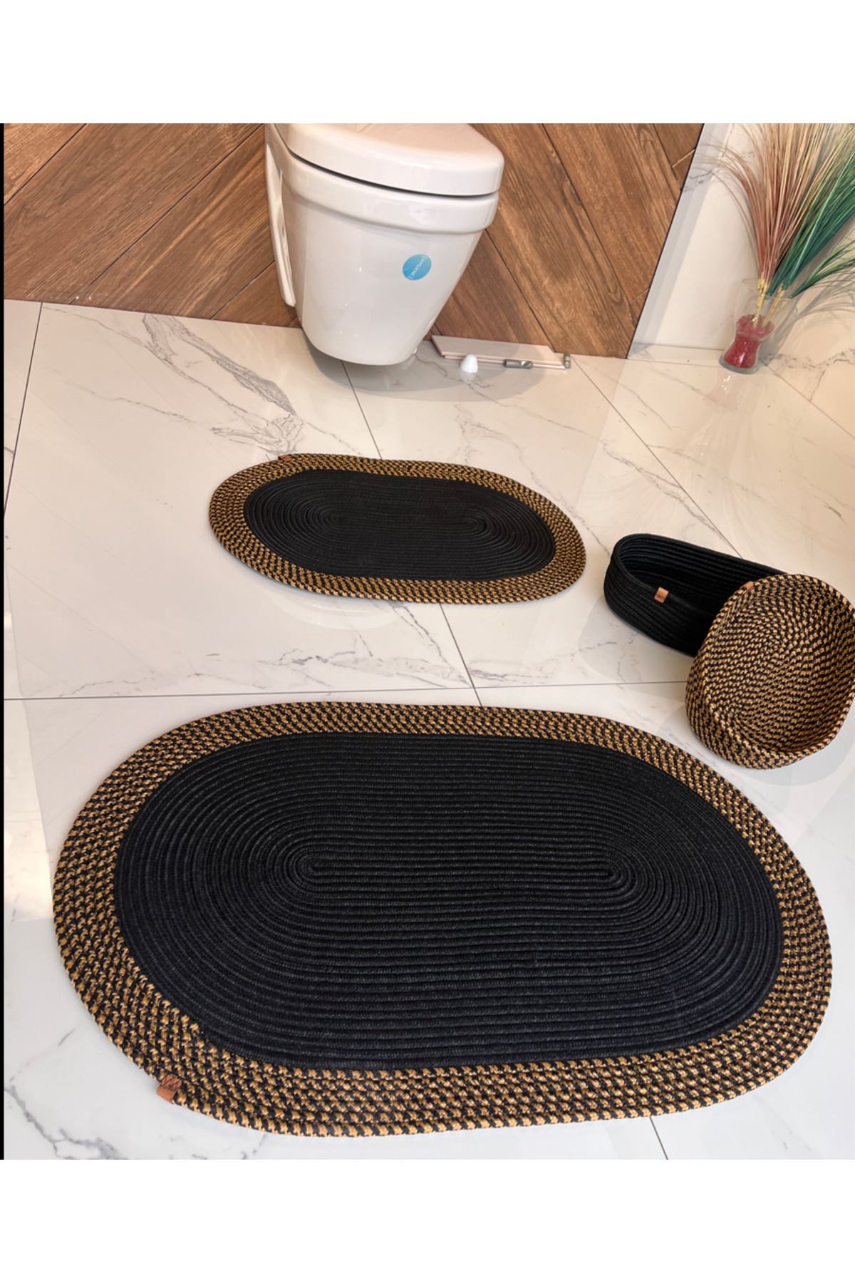 40x60-50x80 2 Paspaslı 2 Sepetli Banyo Takımı, Hediyelik, Çeyizlik